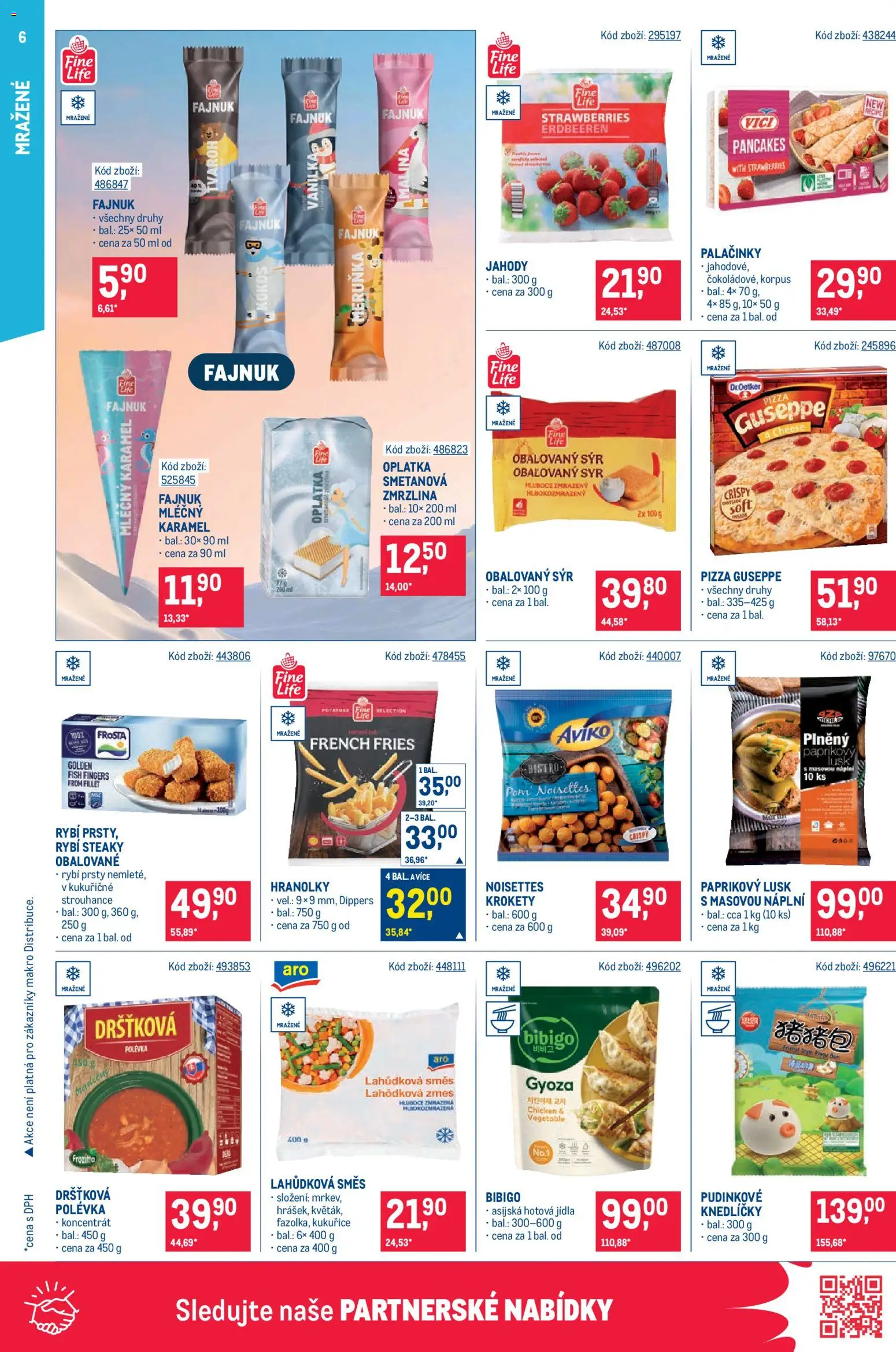 Makro leták - Maloobchod od 09.09.2026 | Strana: 6 | Produkty: Sýr, Pizza, Jahody, Palačinky
