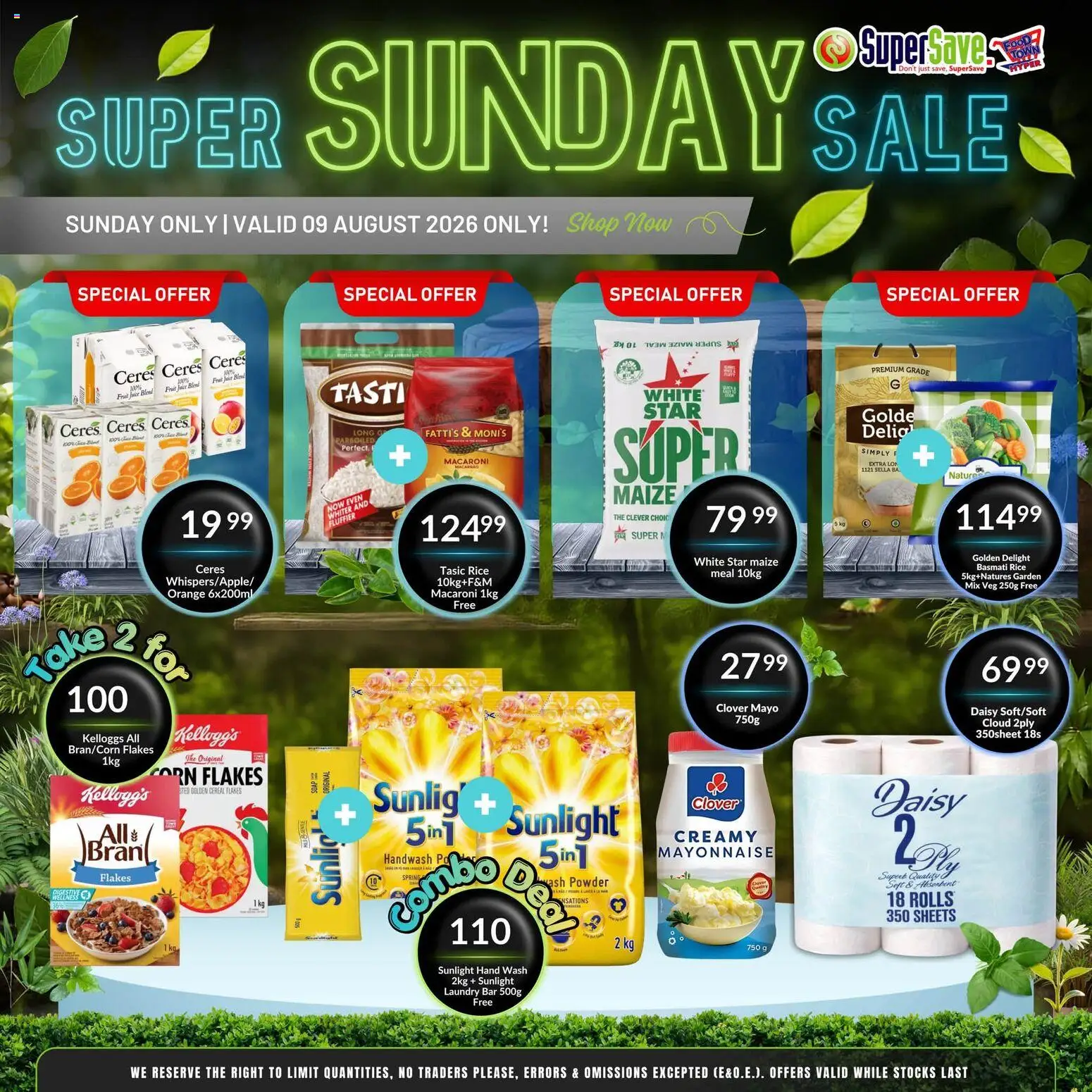 New Super Save catalogue – valid from 09/08/2026 | Page: 1 | Products: Handwash, Juice, Fruit, Mayonnaise
