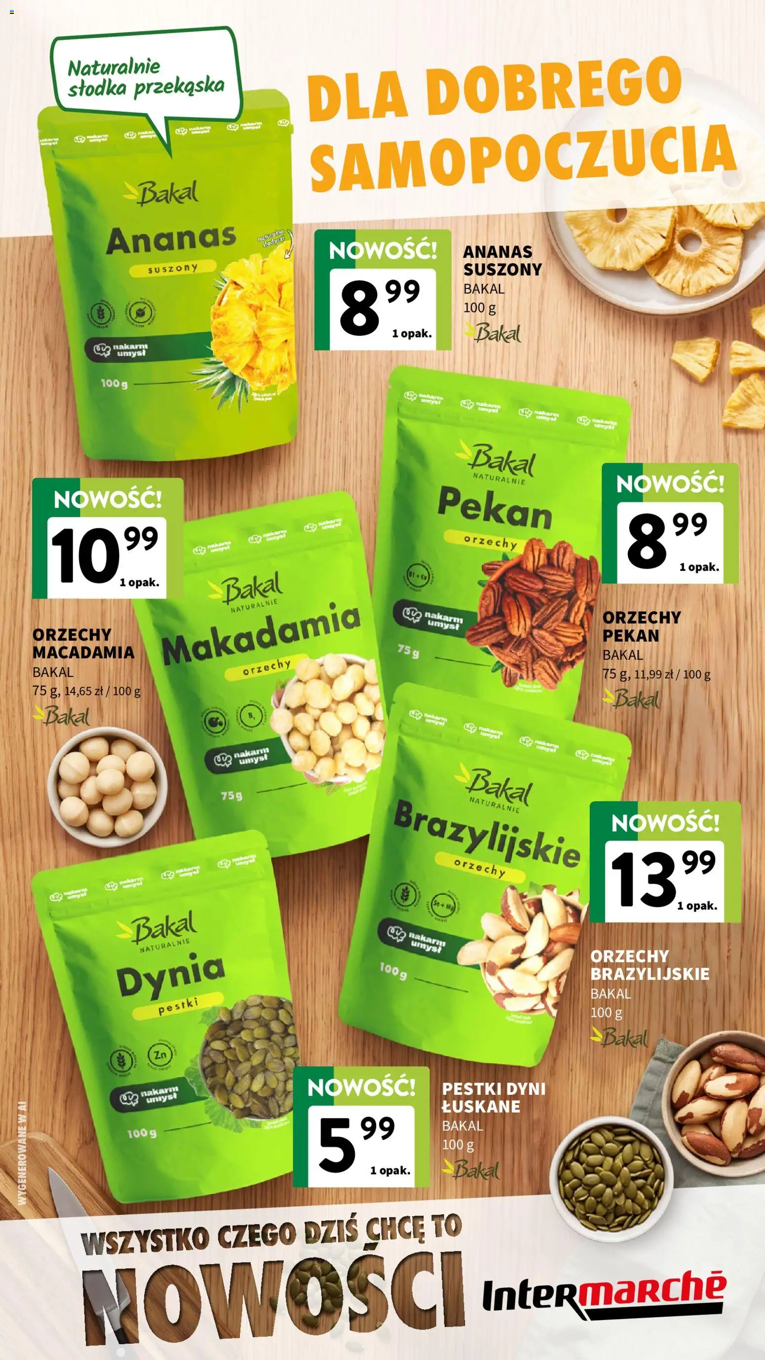 Intermarche gazetka - Nowości Wrzesień od 09.09.2026 | Strona: 4 | Produkty: Dynia, Pestki dyni, Ananas, Orzechy