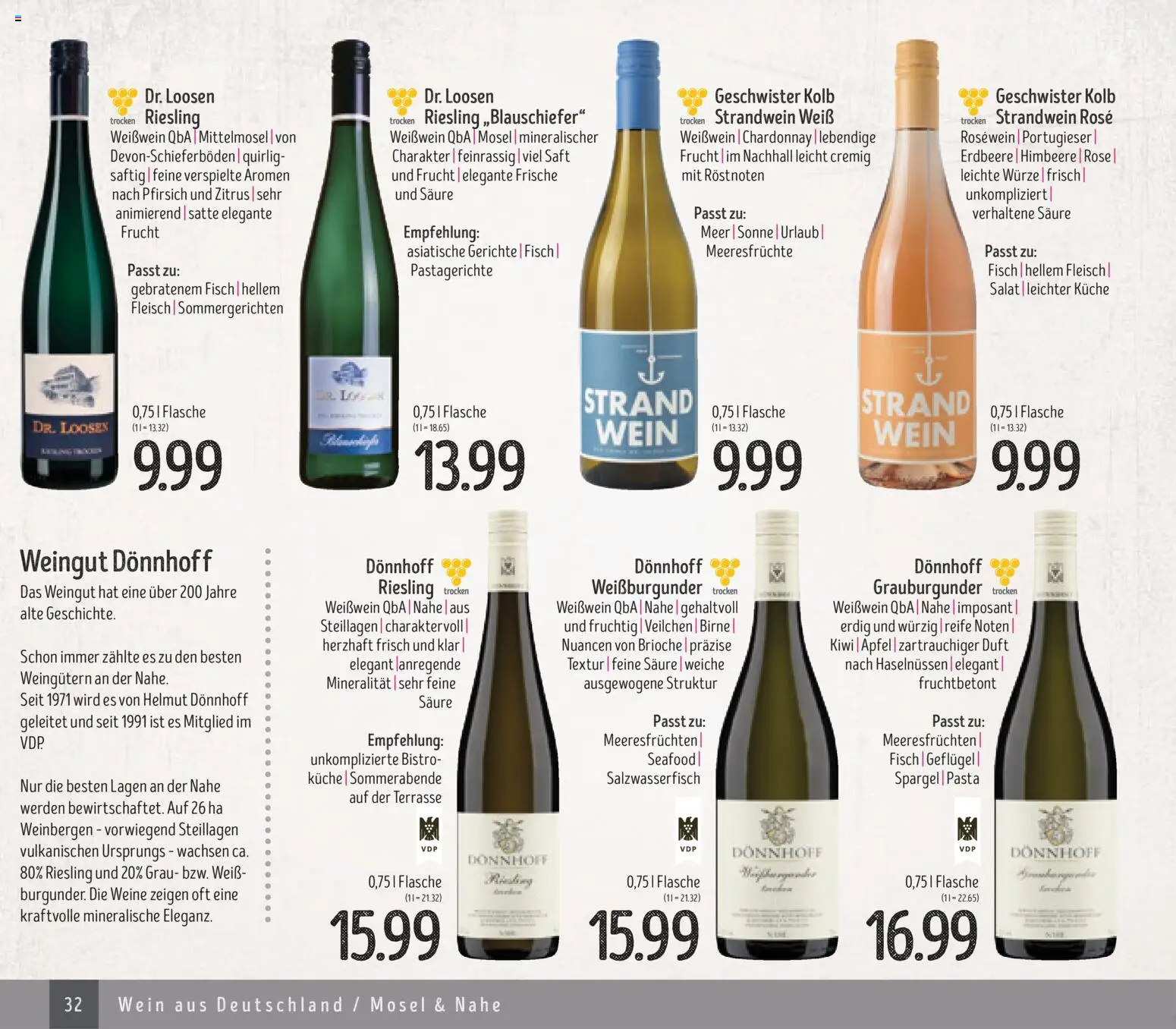 Edeka Struve Wein– und Spirituosen – gültig ab 14.11.2025 | Seite: 32 | Produkte: Weißwein, Äpfel, Pfirsich, Kiwi