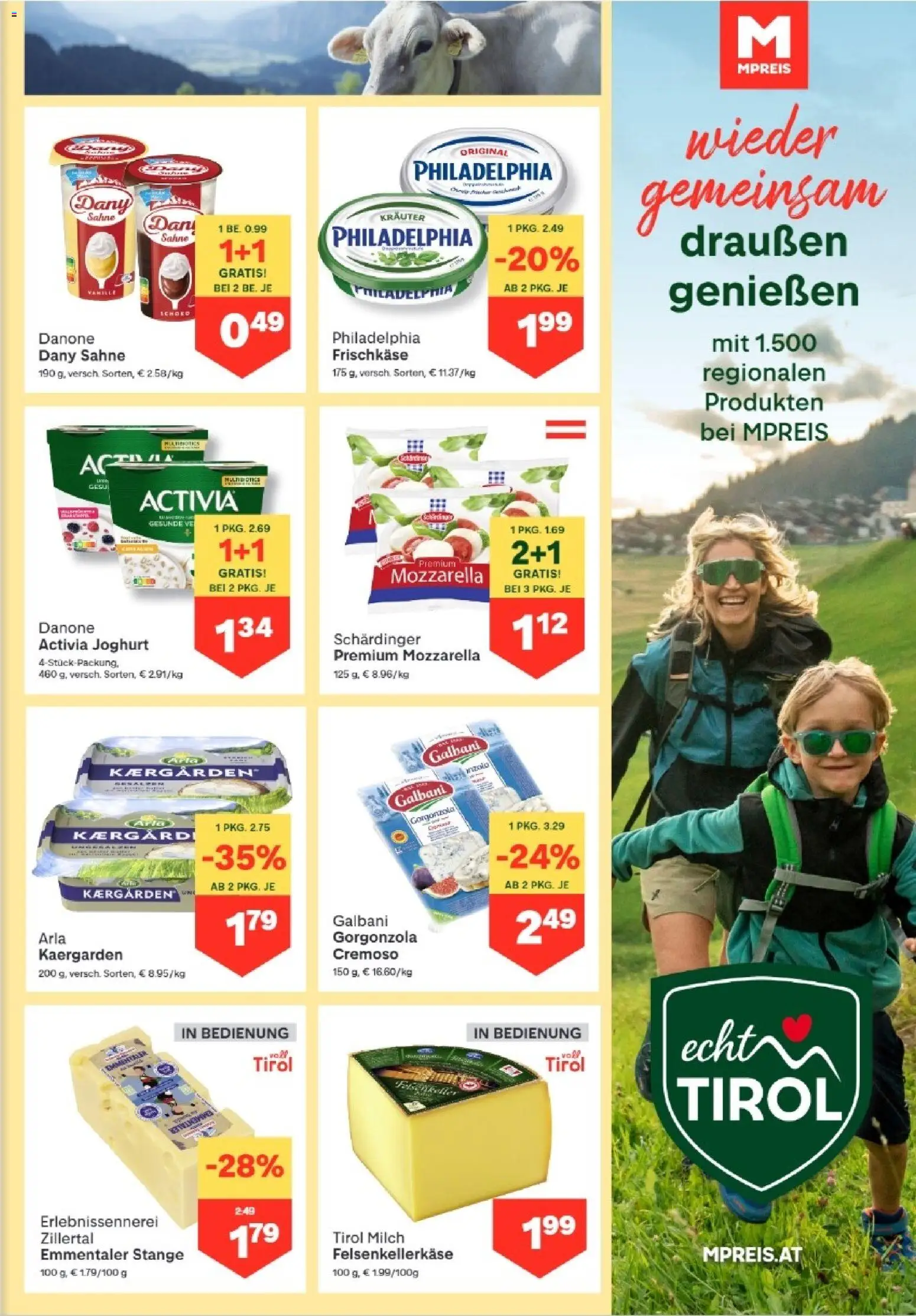 MPREIS Anras gültig ab 16.04.2026 | Seite: 5 | Produkte: Sahne, Milch, Joghurt