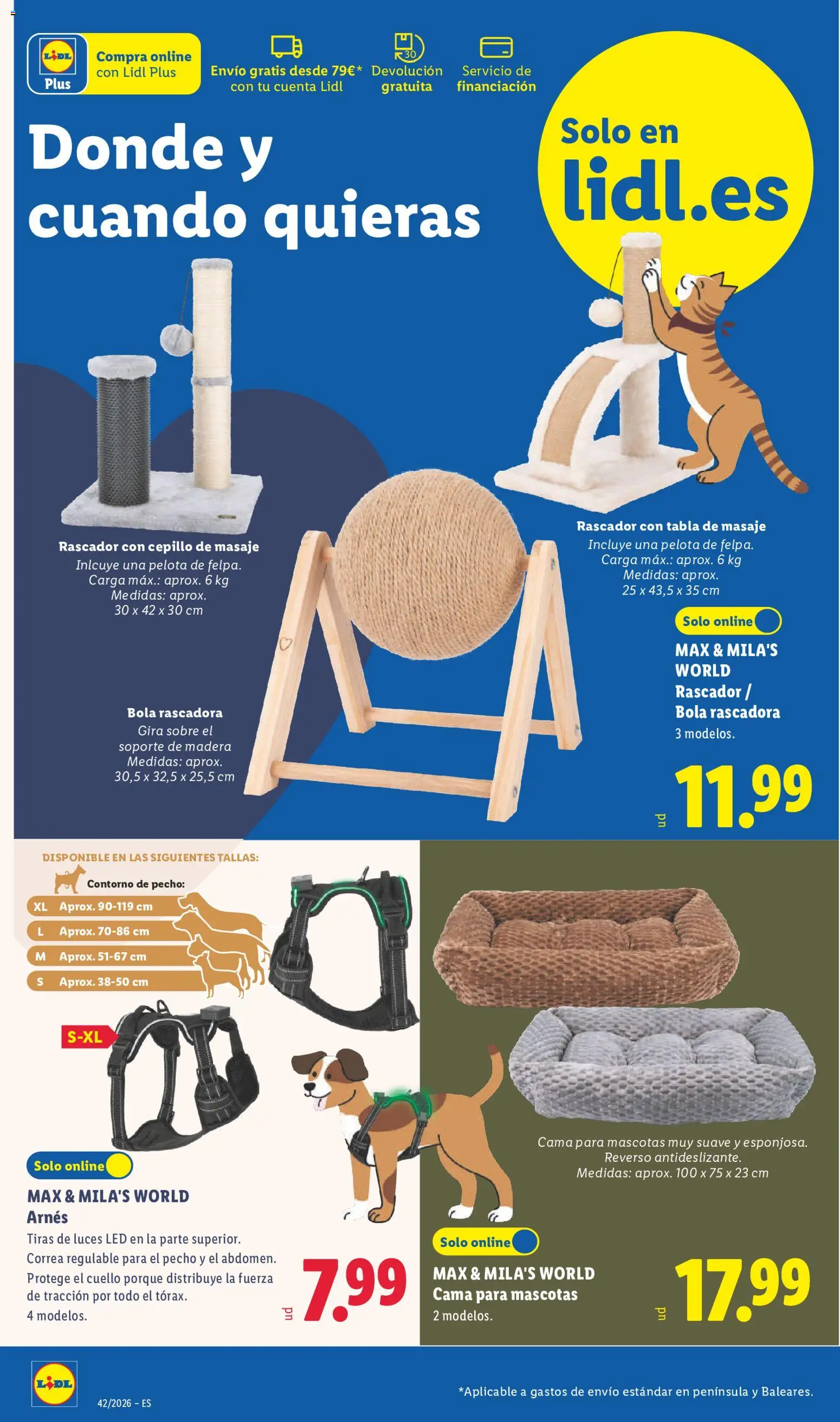 Lidl folleto de bazar │ válido desde el 12/10/2026 | Página: 2 | Productos: Cepillo, Cama, Rascador