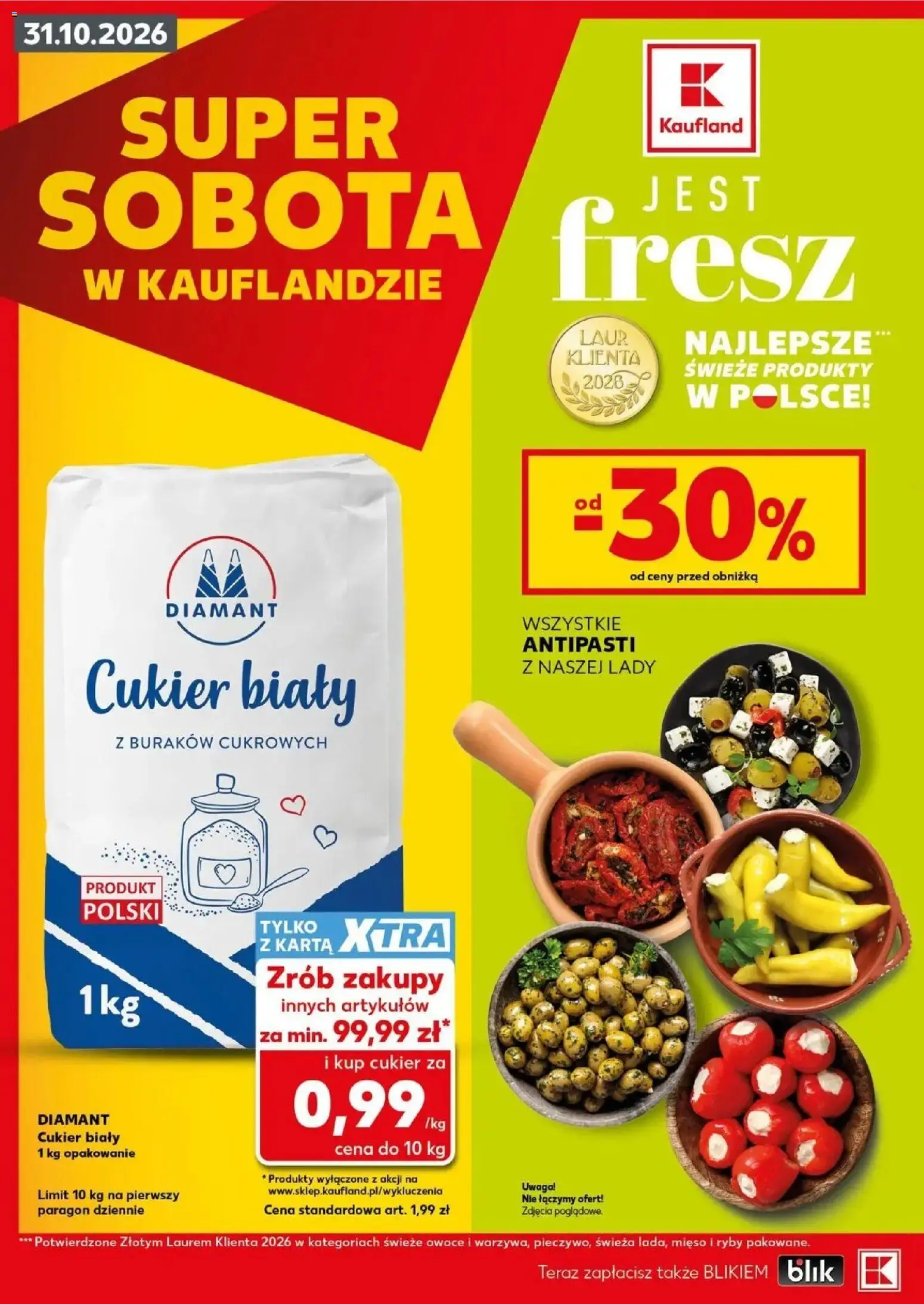 Kaufland gazetka - Super sobota od 31.10.2026 - od jutra PDF | Strona: 2 | Produkty: Karta, Mięso, Owoce, Cukier