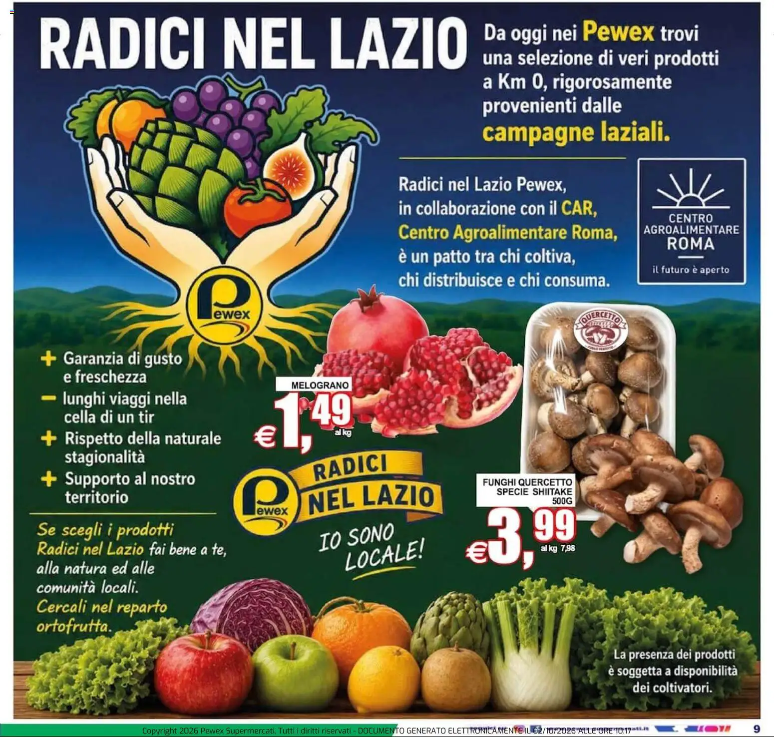 Volantino Pewex del 02/10/2026 | Pagina: 9 | Prodotti: Funghi, Melograno