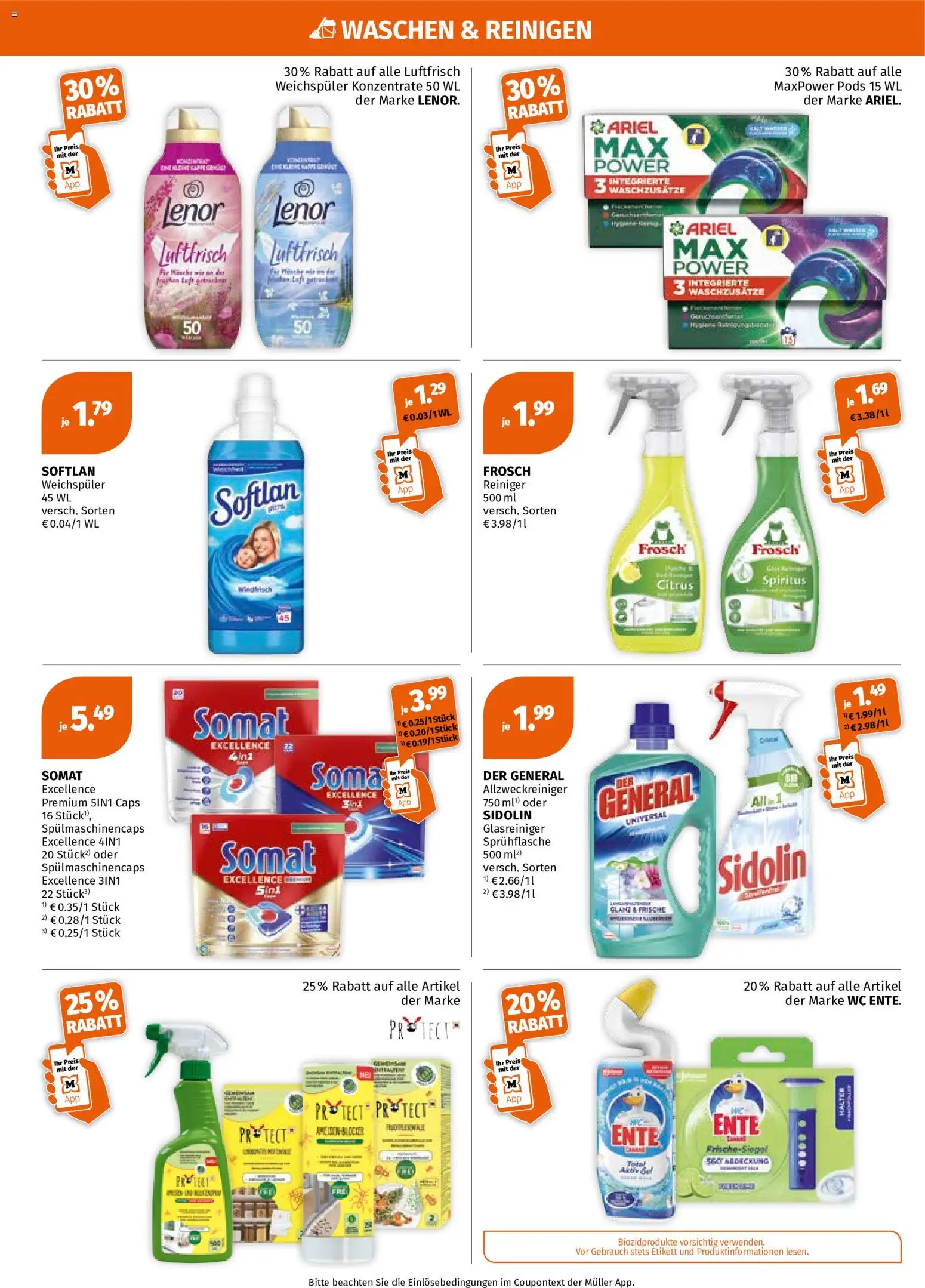 Müller Prospekt 	 – gültig ab 18.05.2026 | Seite: 8 | Produkte: Lenor, Ariel, Weichspüler, Ente