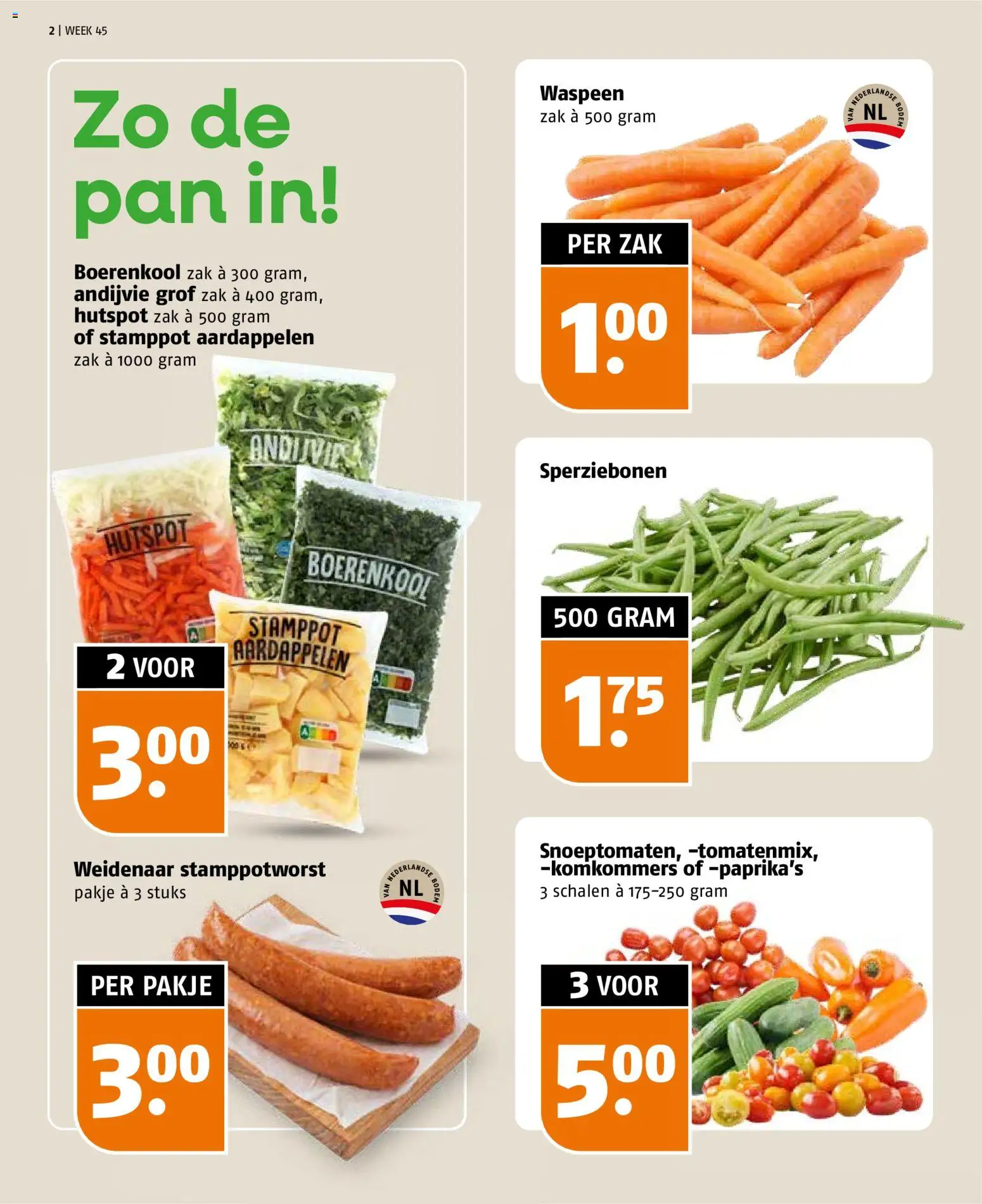 {H1} | Pagina: 2 | Producten: Pan, Komkommers, Zak, Aardappelen