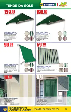 Anteprima del volantino Self volantino Primavera Estate valido a partire dal 14/04/2026 | Pagina: 51 | Prodotti: Caffè, Tenda da sole, Tenda, Zanzariera