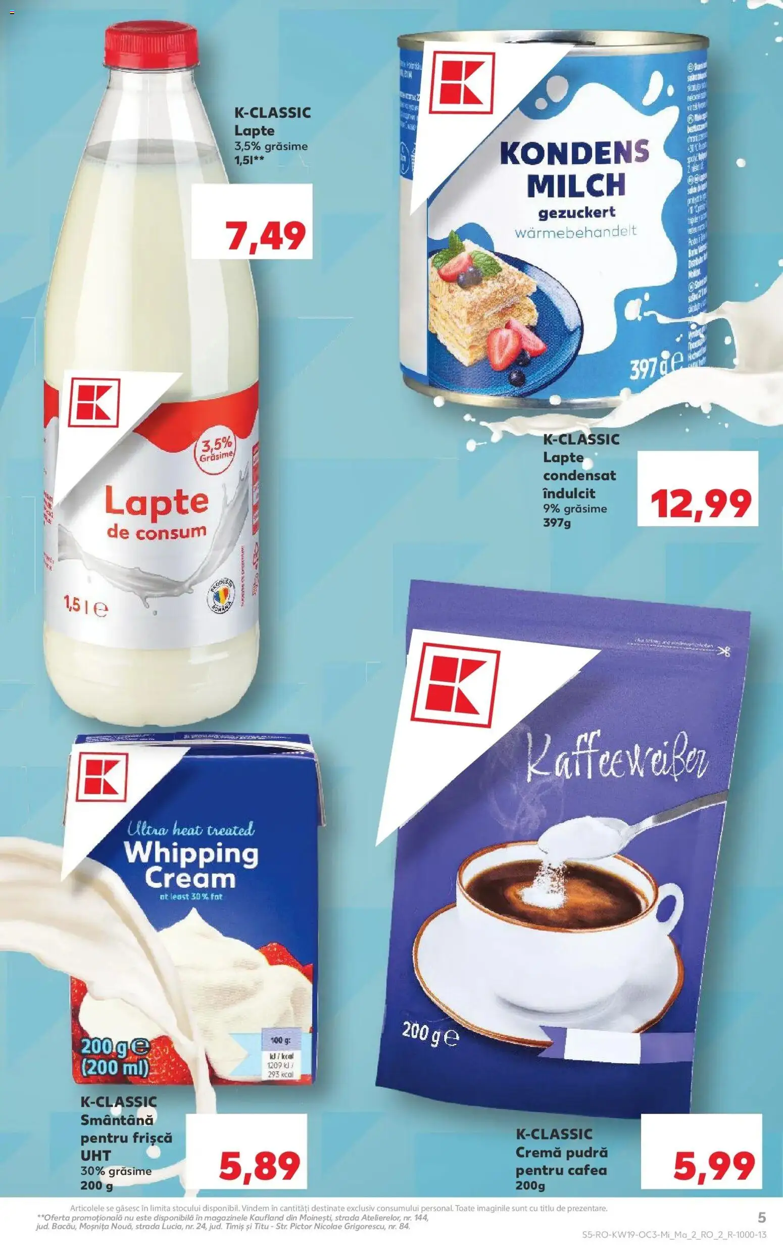Noul catalog Kaufland – valabil de la 06.05.2026 | Pagină: 5 | Produse: Pudră, Lapte, Cremă, Frișcă