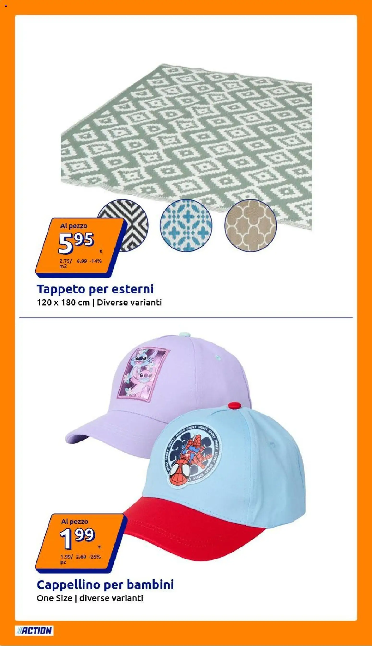 Volantino Action del 17.06.2026 | Pagina: 2 | Prodotti: Tappeto