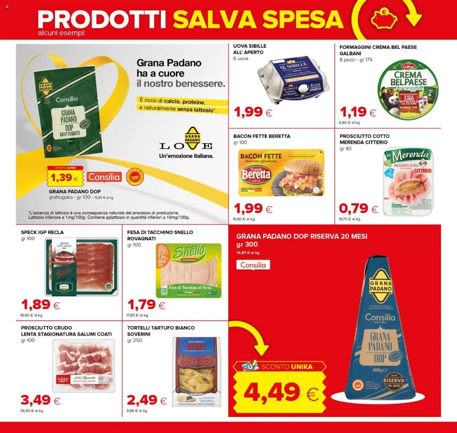 Volantino Tigre del 08/10/2026 | Pagina: 9 | Prodotti: Prosciutto Cotto, Tè, Bacon, Parmigiano