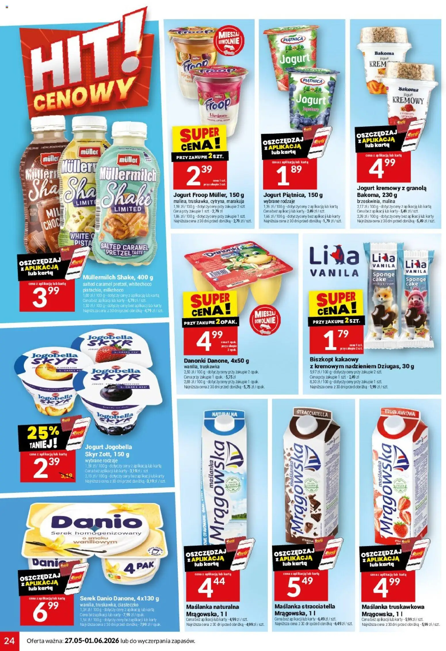 Twój Market gazetka od 27.05.2026 | Strona: 24 | Produkty: Karta, Serek homogenizowany, Serek, Jogurt kremowy