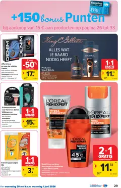Carrefour folder week 21 - Voorbeeld van een folder van Carrefour, geldig van 20.05.2026 | Pagina: 29 | Producten: Vitamine C, Eau de toilette, Crème, Trimmer