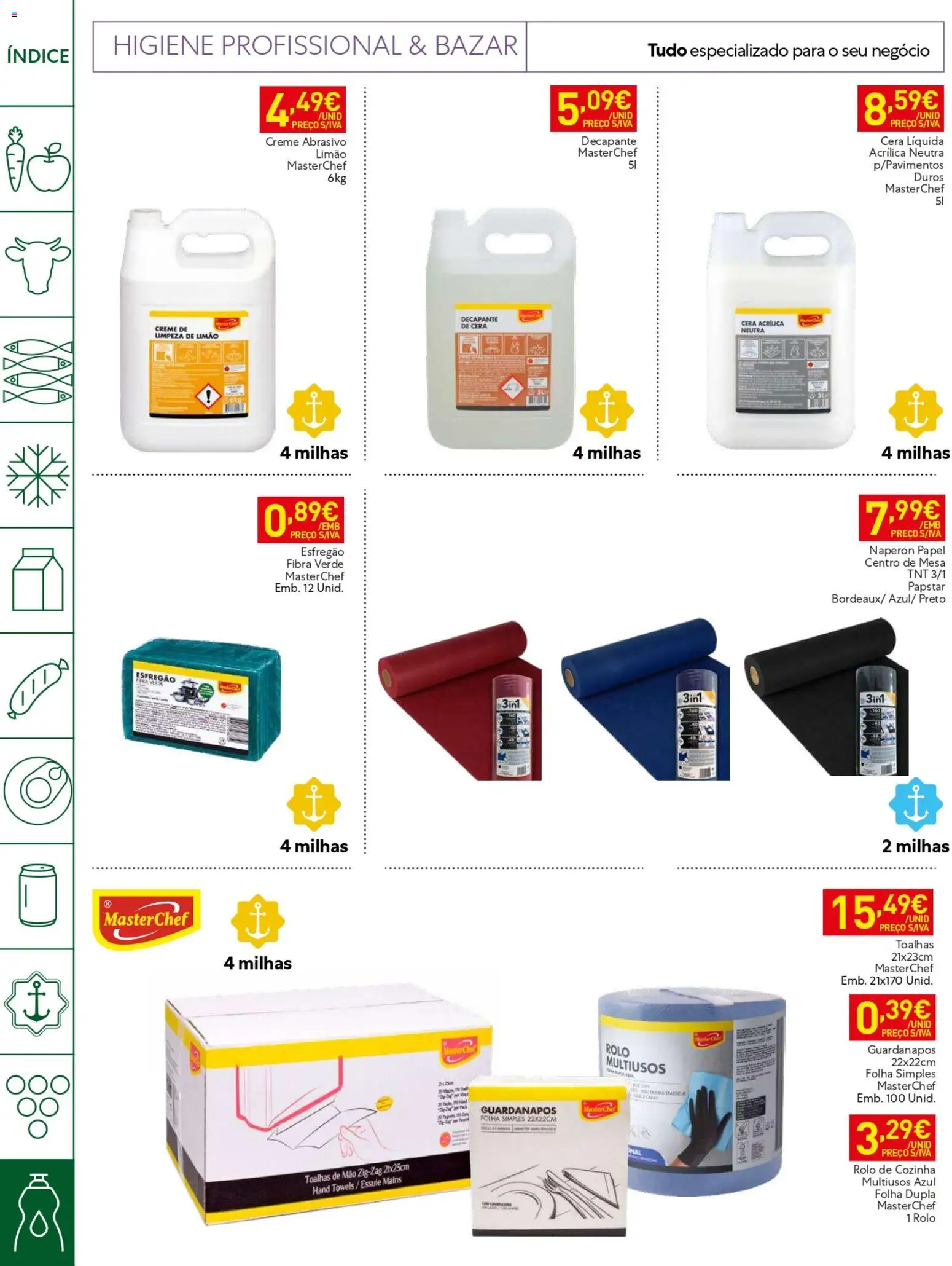 Recheio folheto Horeca │ válido de 20/10/2026 | Página: 26 | Produtos: Guardanapos, Cera, Mesa, Creme