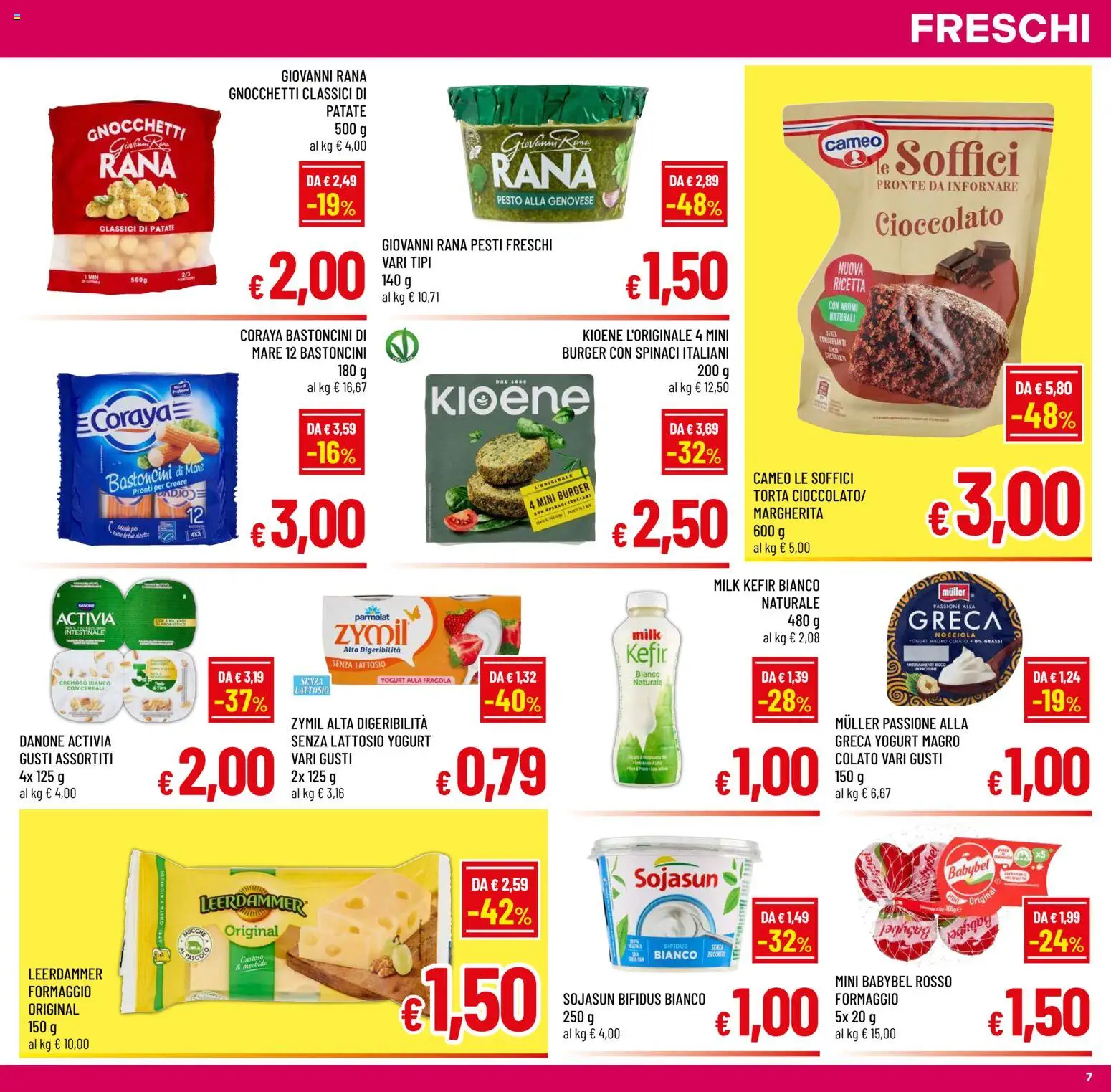 Volantino A&O del 14/10/2026 | Pagina: 7 | Prodotti: Patate, Formaggio, Spinaci, Gnocchetti