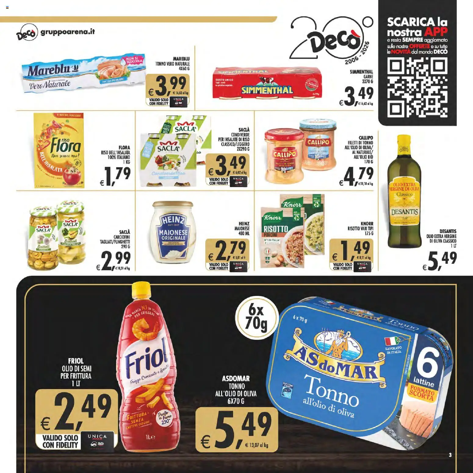 Volantino Decò del 08.05.2026 | Pagina: 3 | Prodotti: Riso, Maionese, Olio, Olio extra vergine