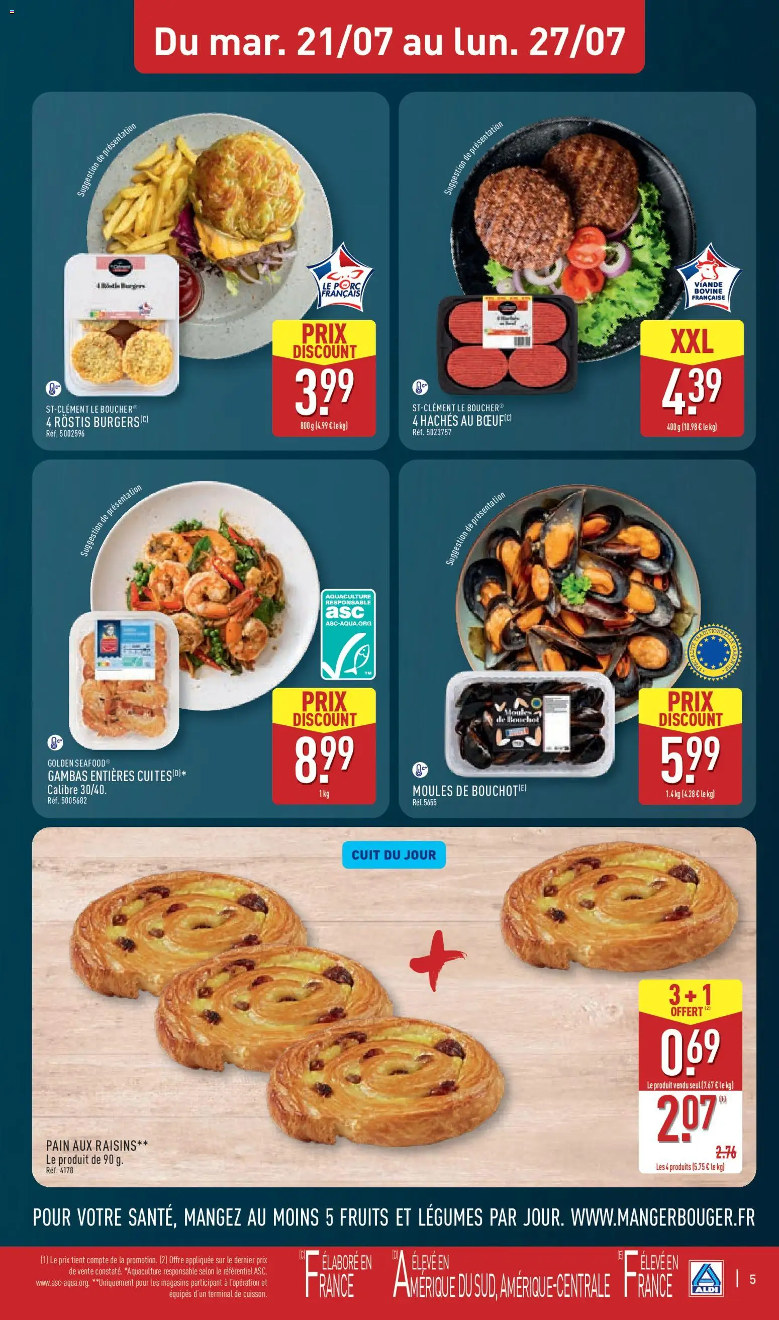 {H1} | Page: 9 | Produits: Moules, Fruits, Raisins, Viande