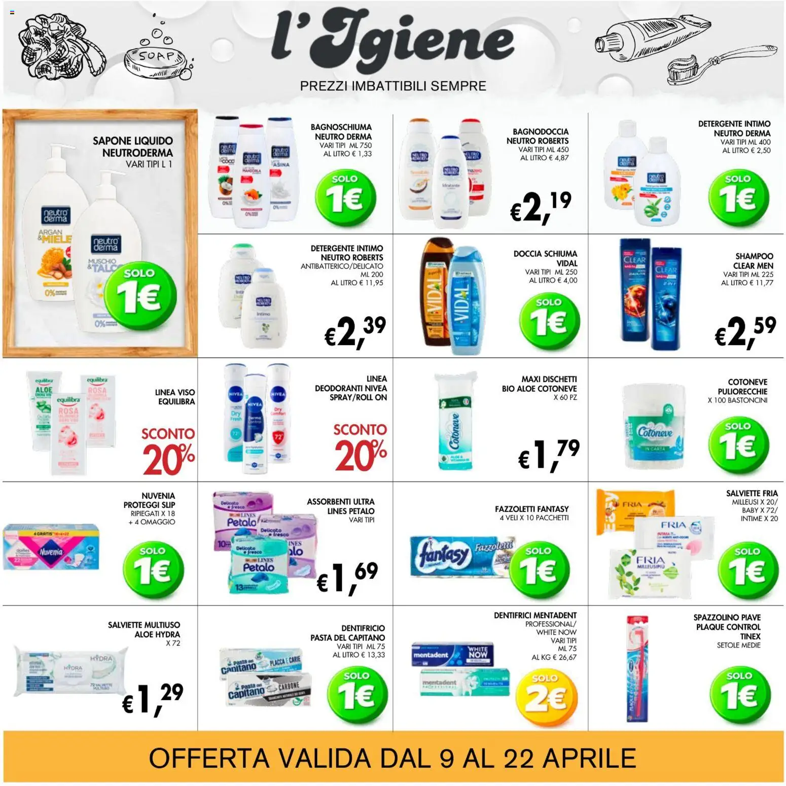 Volantino Coal del 09.04.2026 | Pagina: 21 | Prodotti: Dentifricio, Fazzoletti, Pasta, Doccia