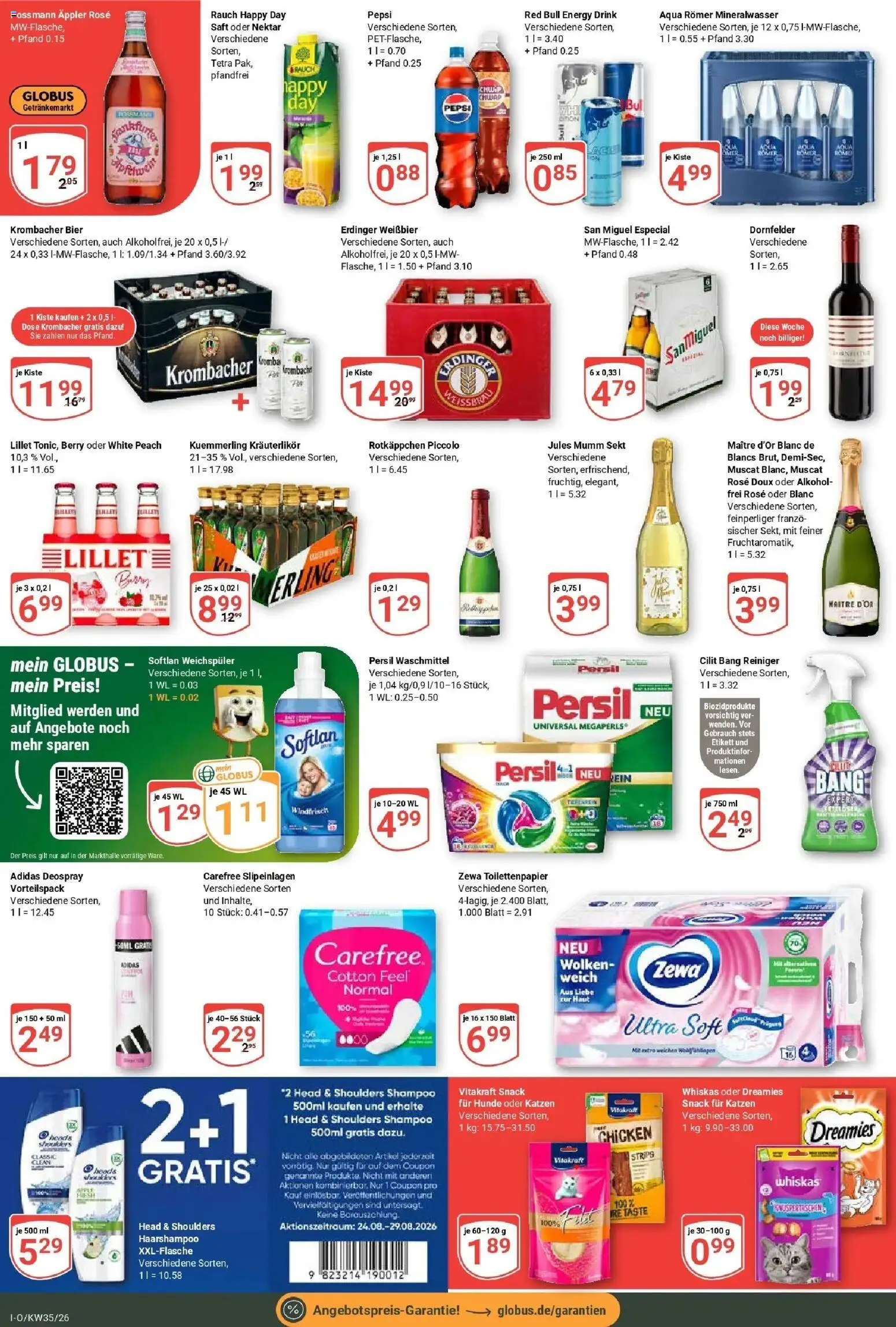 Globus Prospekt Idar-Oberstein (ab 24.08.2026) » Angebote online | Seite: 6 | Produkte: Red bull, Apple, Alkohol, Pepsi
