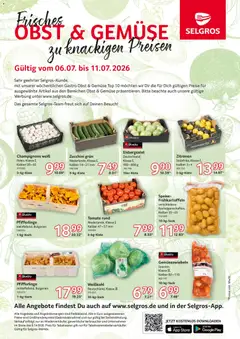 Selgros Obst & Gemüse ab 06.07.2026 gültig