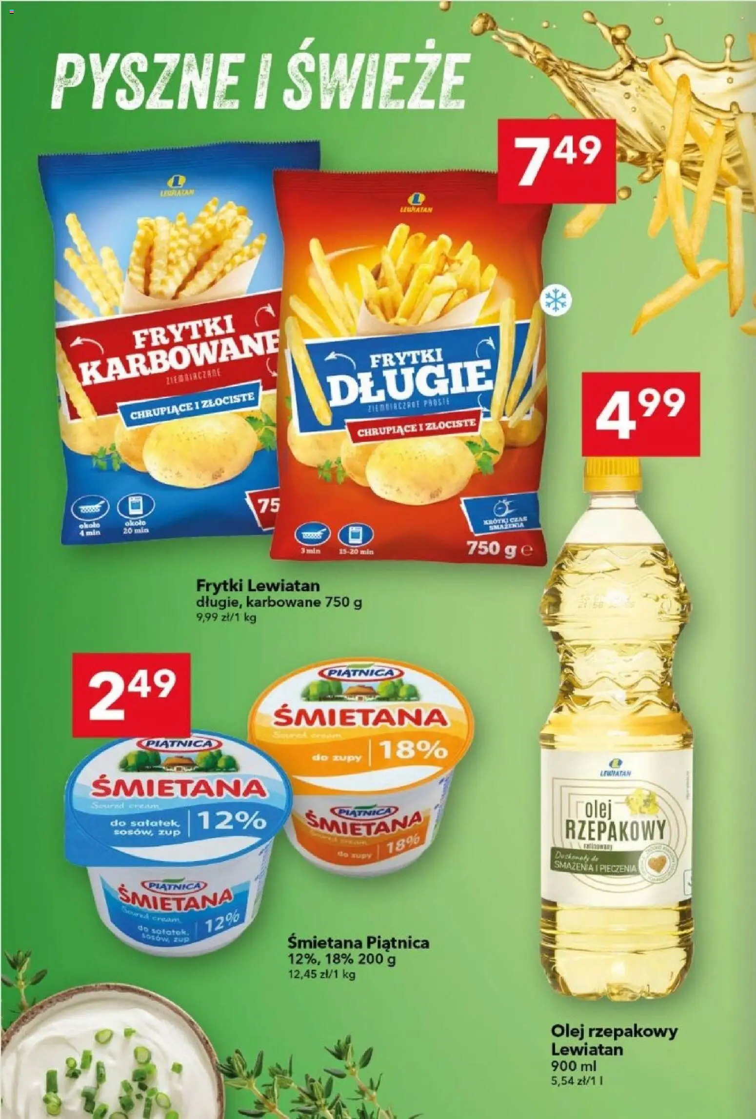 Lewiatan gazetka od 27.08.2026 | Strona: 4 | Produkty: Zupy, Olej rzepakowy, Piątnica, Frytki