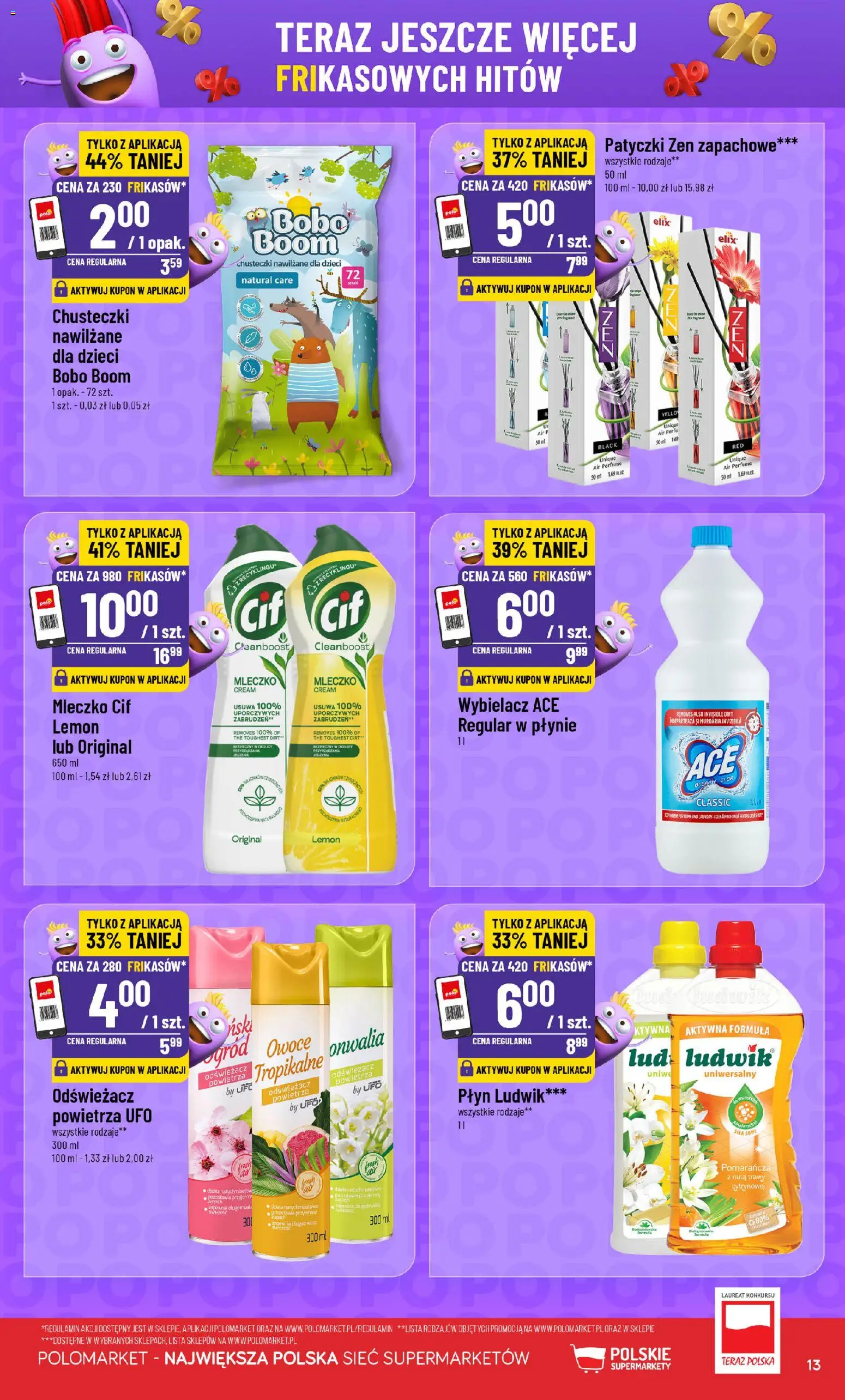POLOmarket gazetka - Frikasowe Hity od 07.10.2026 | Strona: 13 | Produkty: Chusteczki nawilżane, Trawy, Chusteczki, Owoce