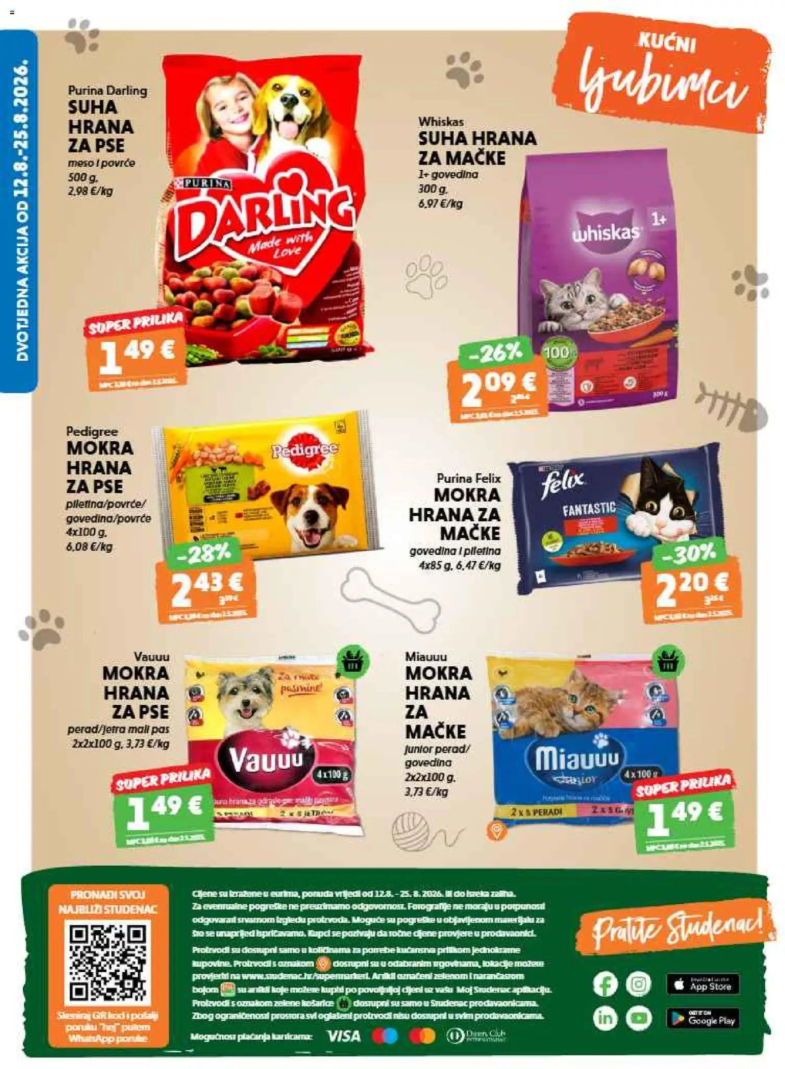 Studenac katalog | vrijedi od 12.08.2026 | Stranica: 36 | Proizvodi: Whiskas, Meso, Hrana za pse, Govedina