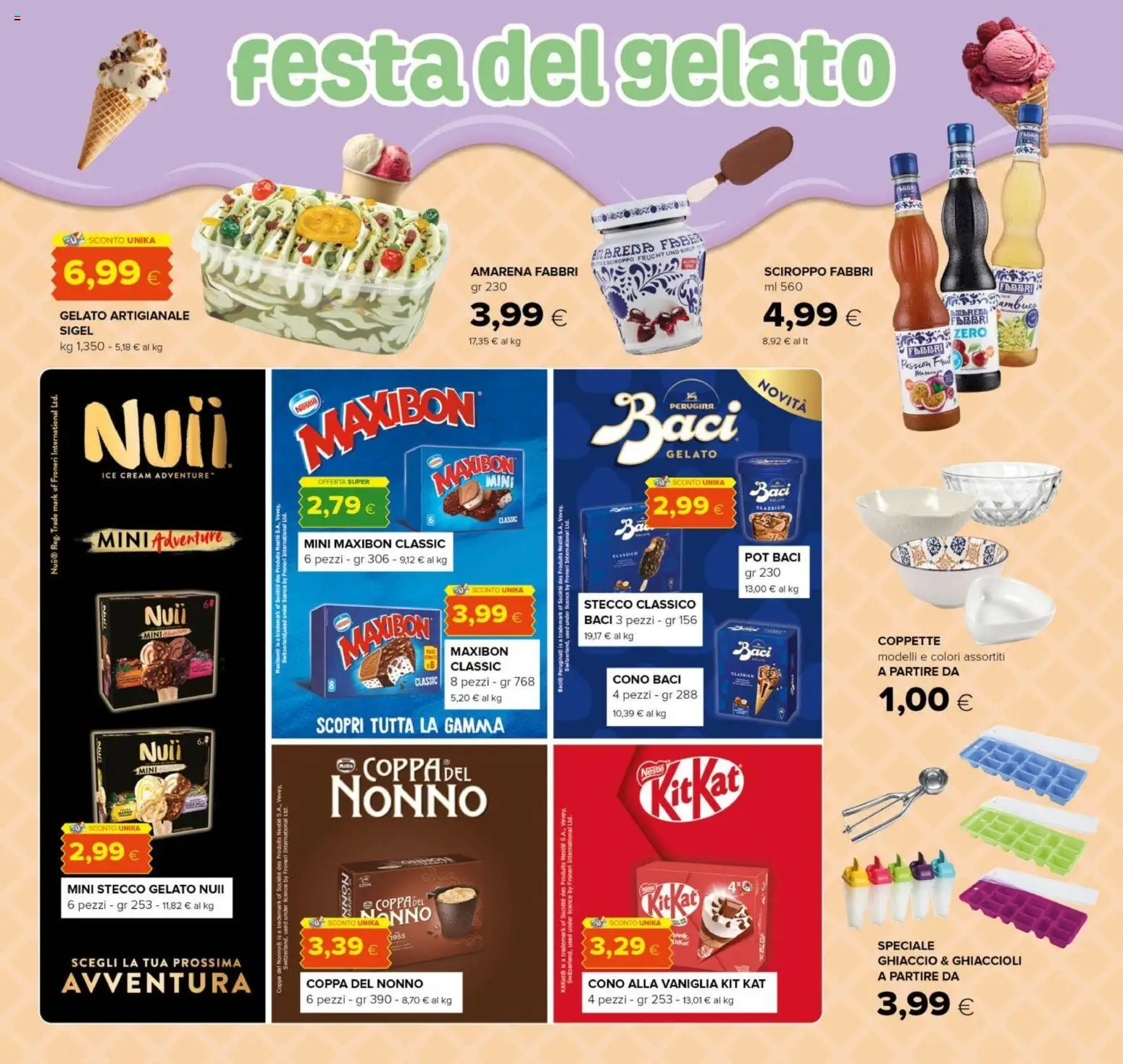 Volantino Oasi del 29/07/2026 | Pagina: 15 | Prodotti: Ghiaccioli, Gelato, Amarena
