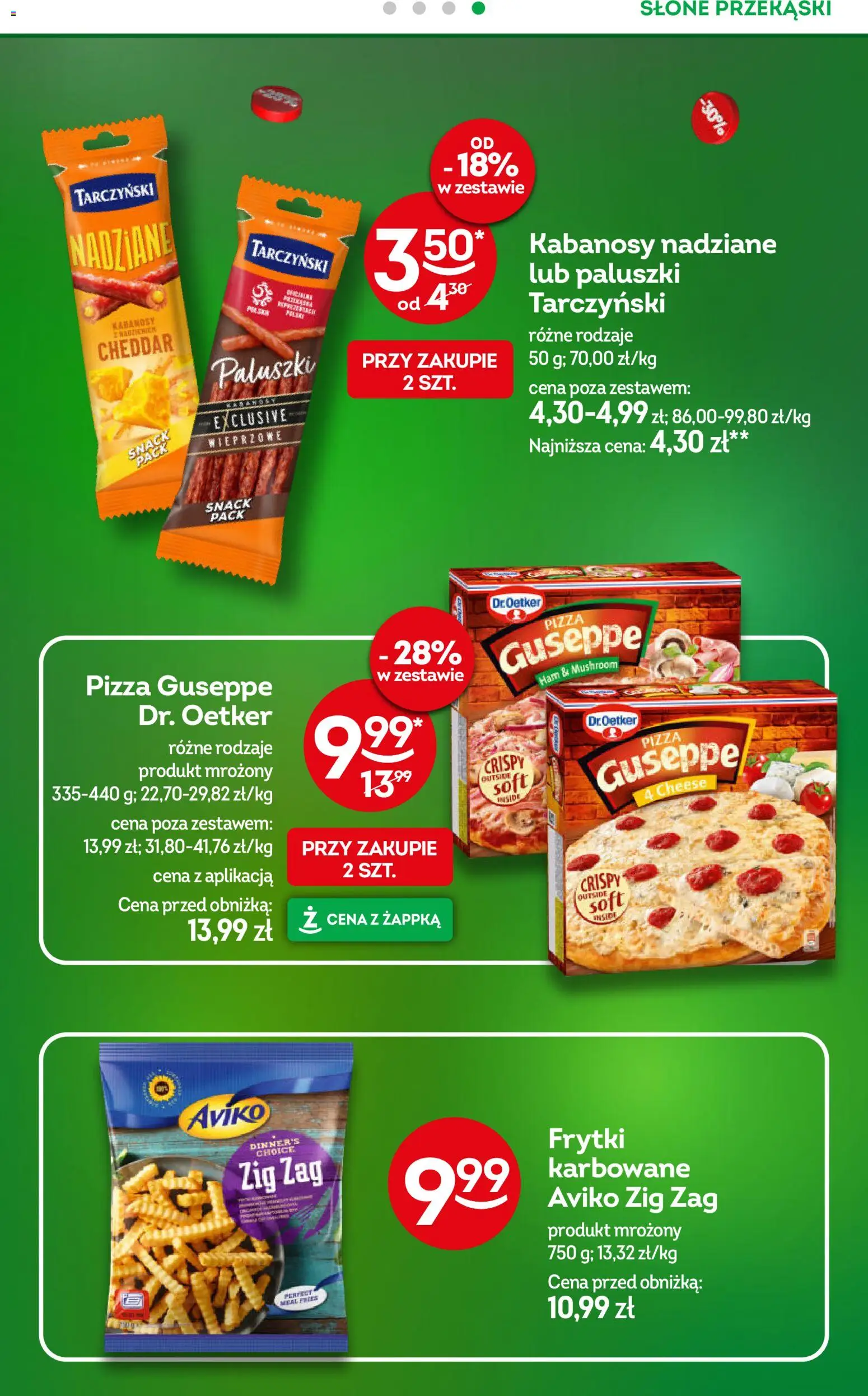 Żabka gazetka od 08.04.2026 | Strona: 23 | Produkty: Kabanosy, Pizza, Frytki, Cheddar