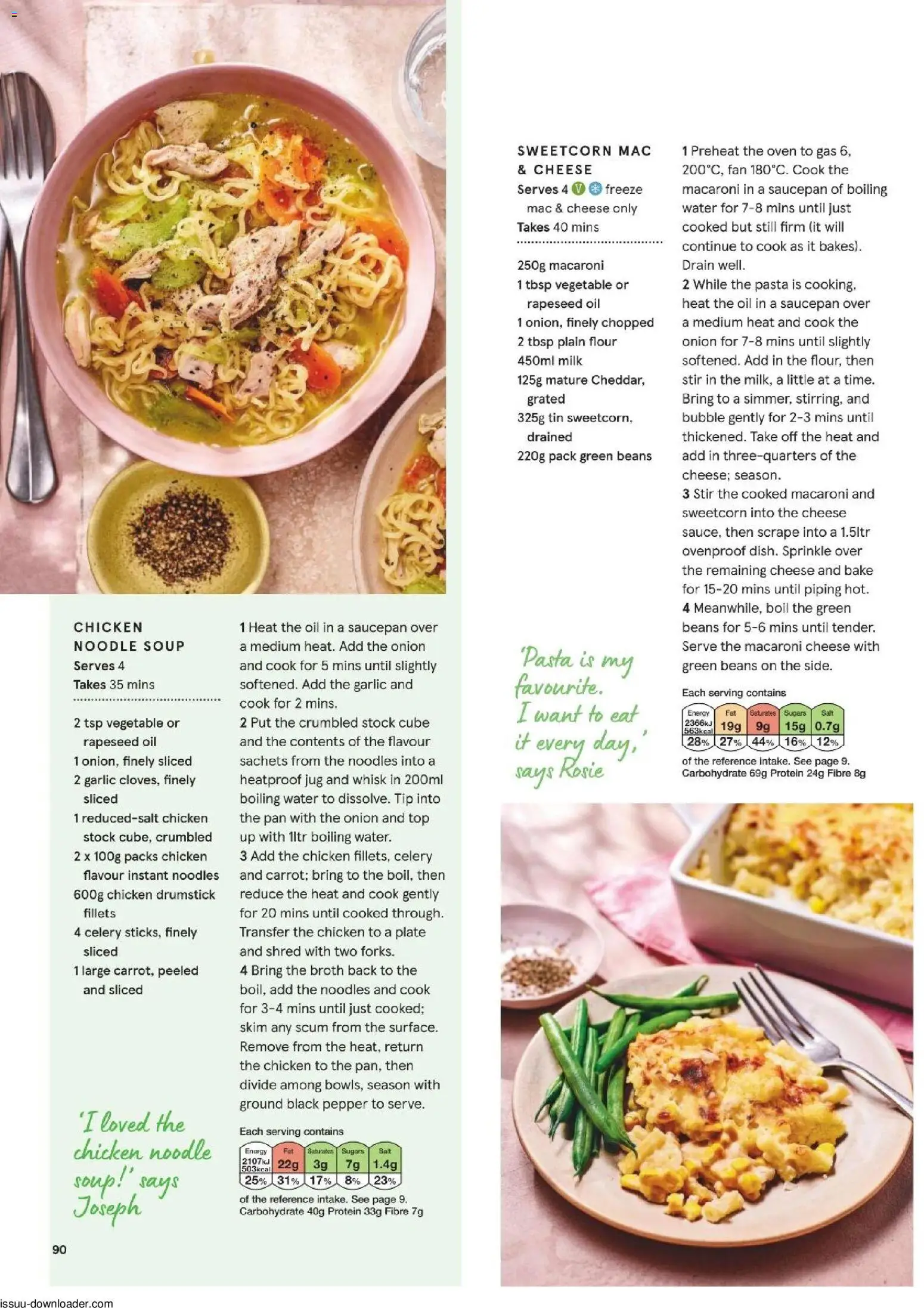 {H1} | Page: 90 | Products: Saucepan, Milk, Cheese, Oven