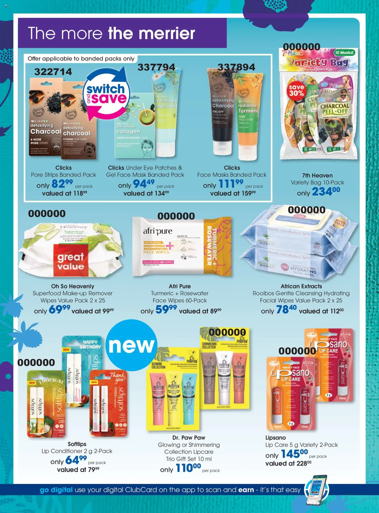 New Clicks catalogue – valid from 21.05.2026 | Page: 16 | Products: Agua con gas, Conditioner, Mask, Lip balm