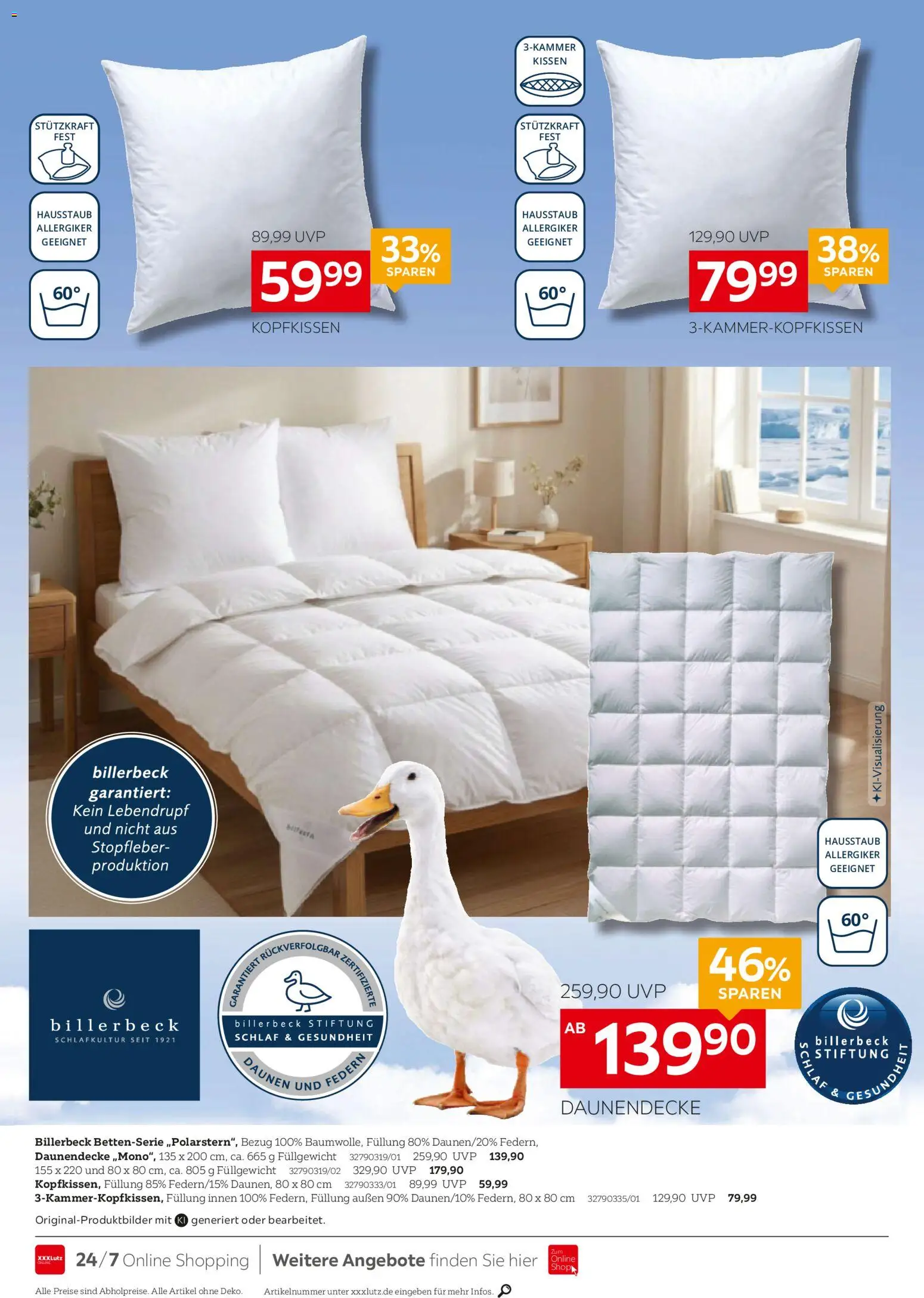XXXLutz Bettwaren zum Traumpreis – gültig ab 17.10.2026 | Seite: 2 | Produkte: Kissen, Decke, Bettenset