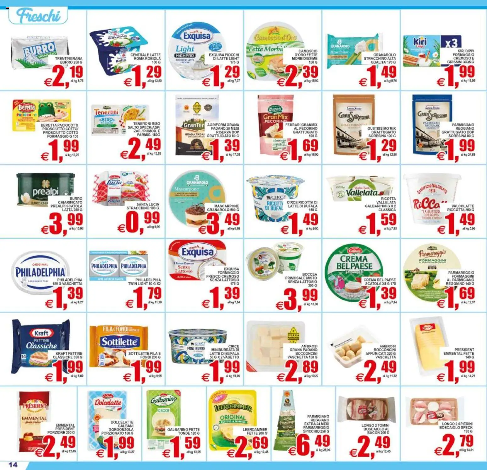 Volantino Pewex del 19/06/2026 | Pagina: 14 | Prodotti: Speck, Grissini, Spiedini, Pecorino