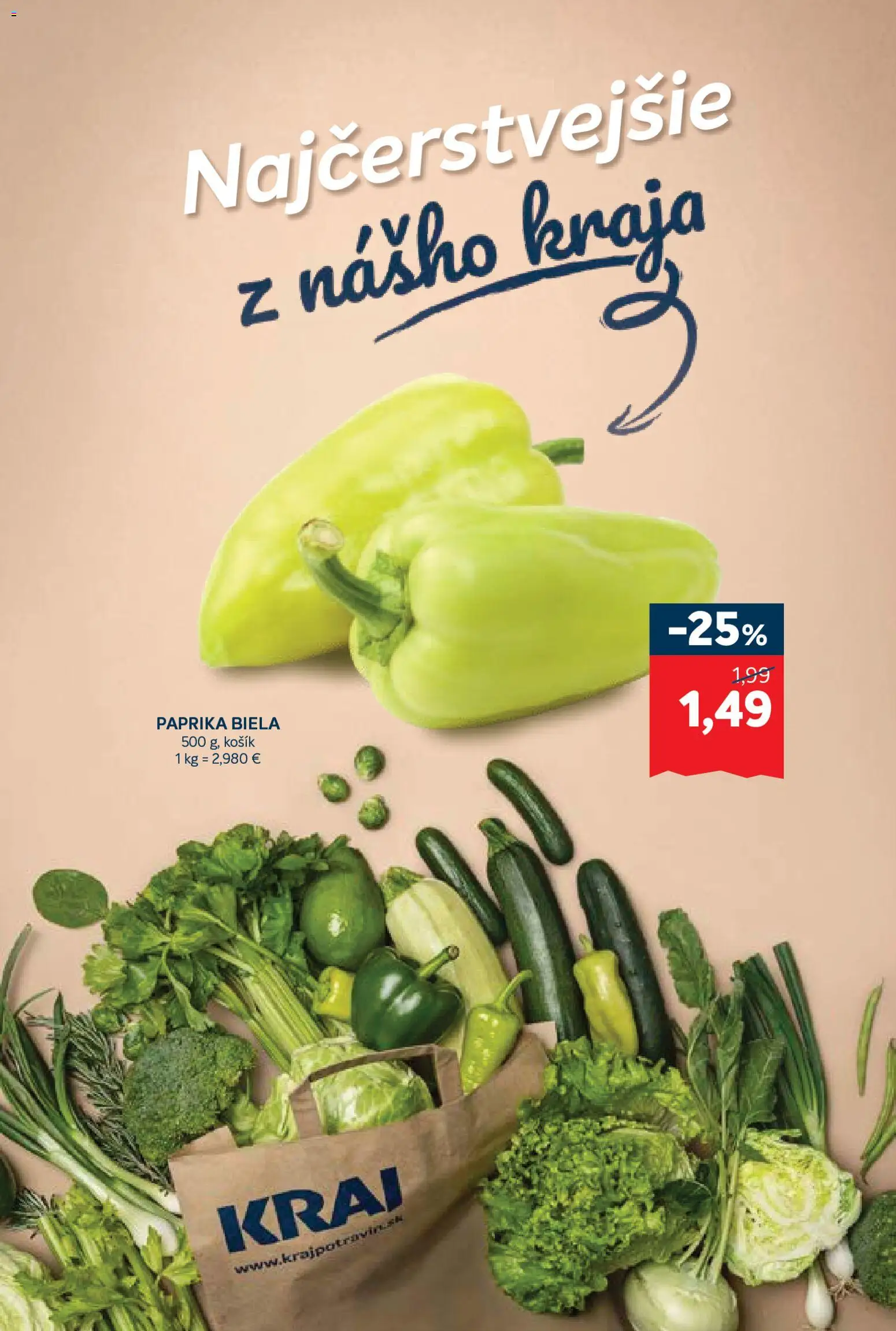 Nové Kraj akcie – leták je platný od 01.10.2026 | Strana: 3 | Produkty: Paprika