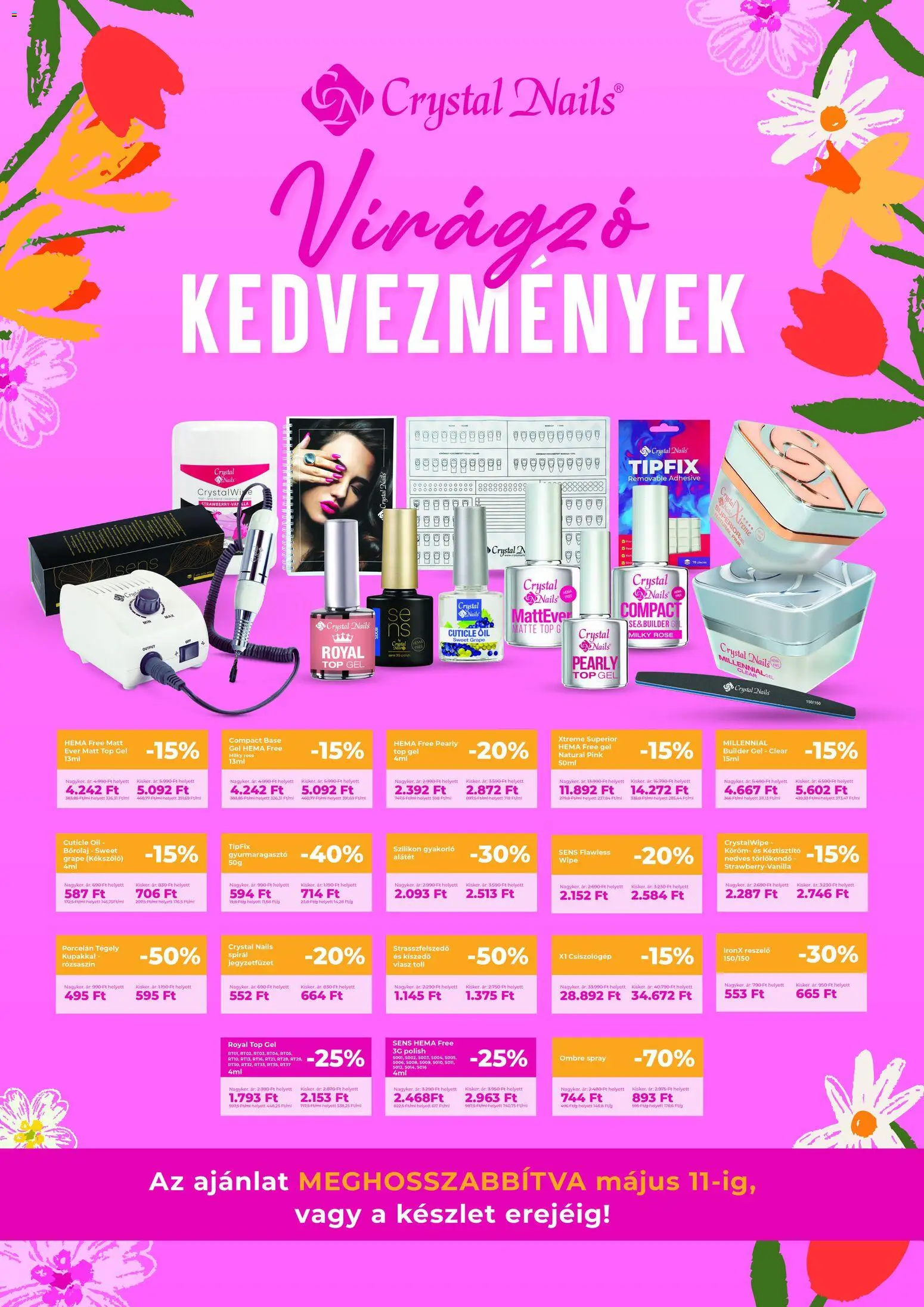 Crystal Nails akciós ujság - amely érvényes a következő dátumtól: 04.05.2026 | Oldal: 1