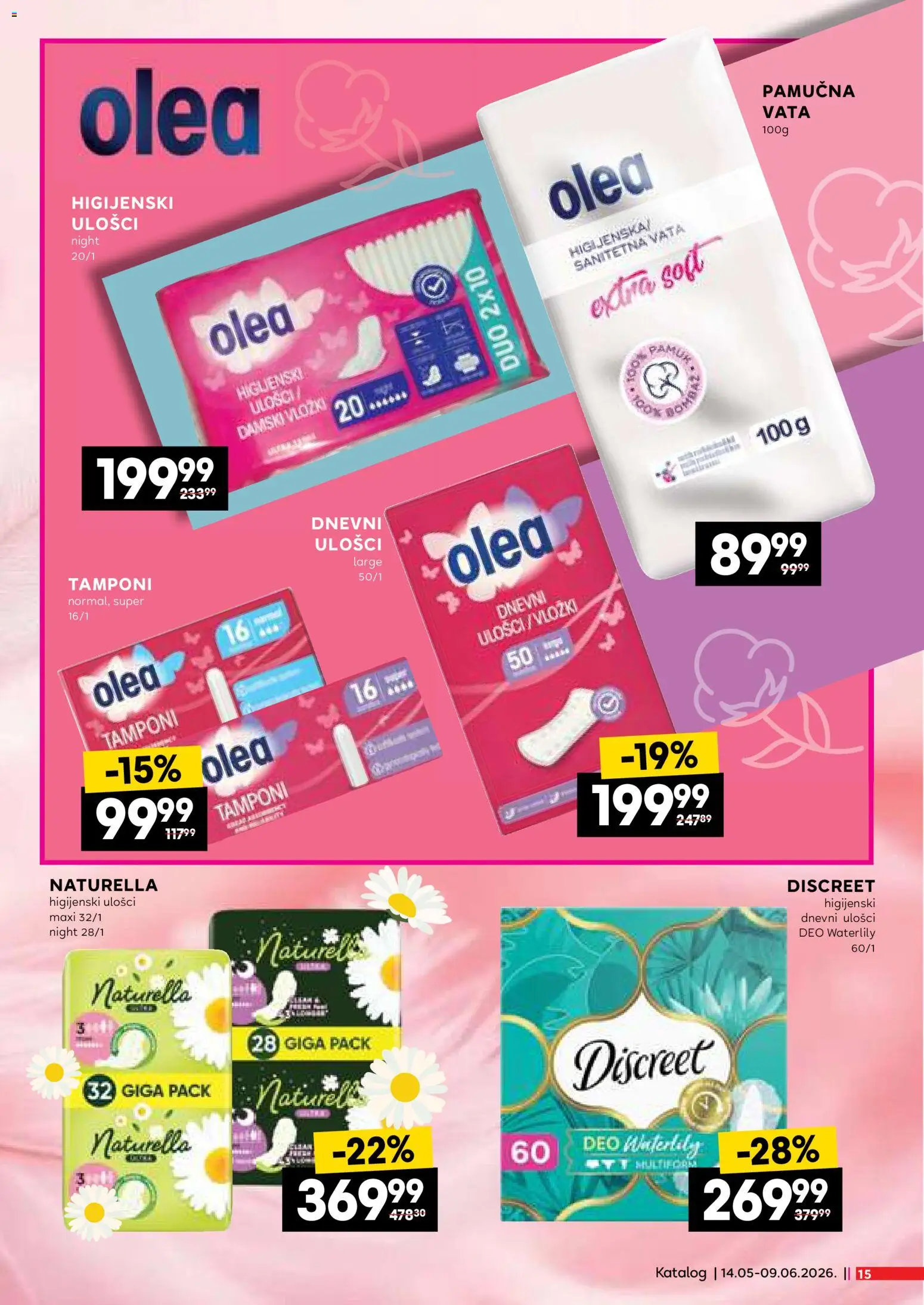 Idea katalog - važi od 14.05.2026 | Strana: 15 | Proizvode: Higijenski ulošci
