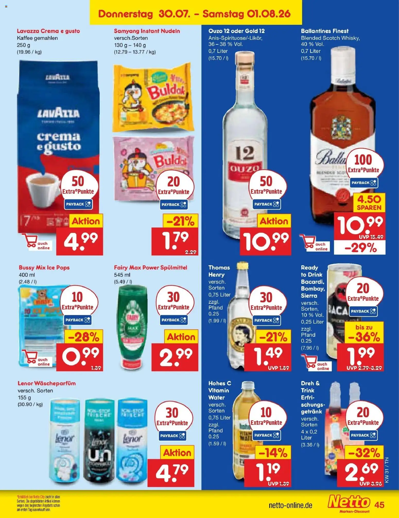 Netto Marken-Discount Prospekt Pirna – gültig ab 27.07.2026 | Seite: 64 | Produkte: Lavazza, Ouzo 12, Kaffee, Hohes c