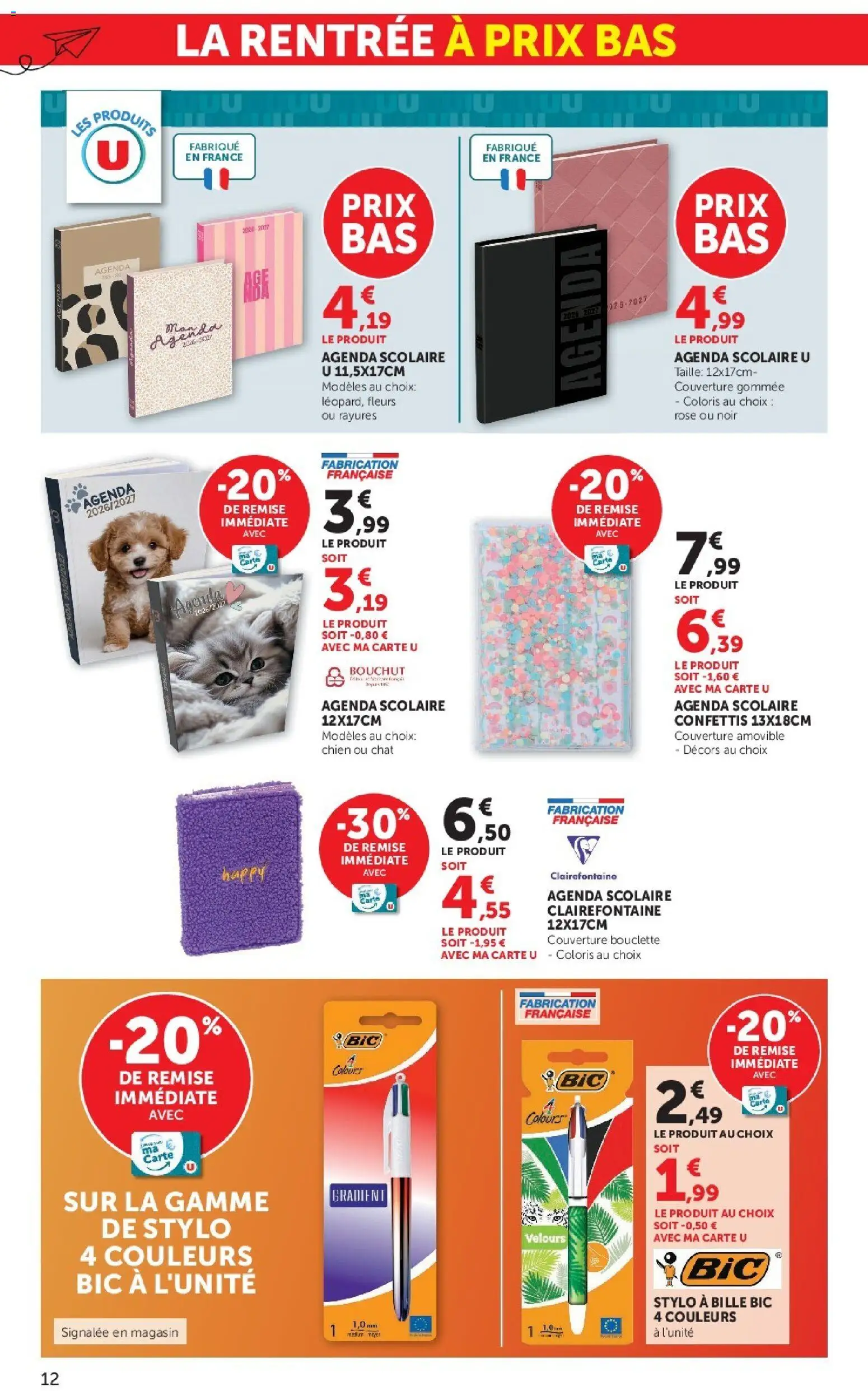 {H1} | Page: 12 | Produits: Stylo, Couverture