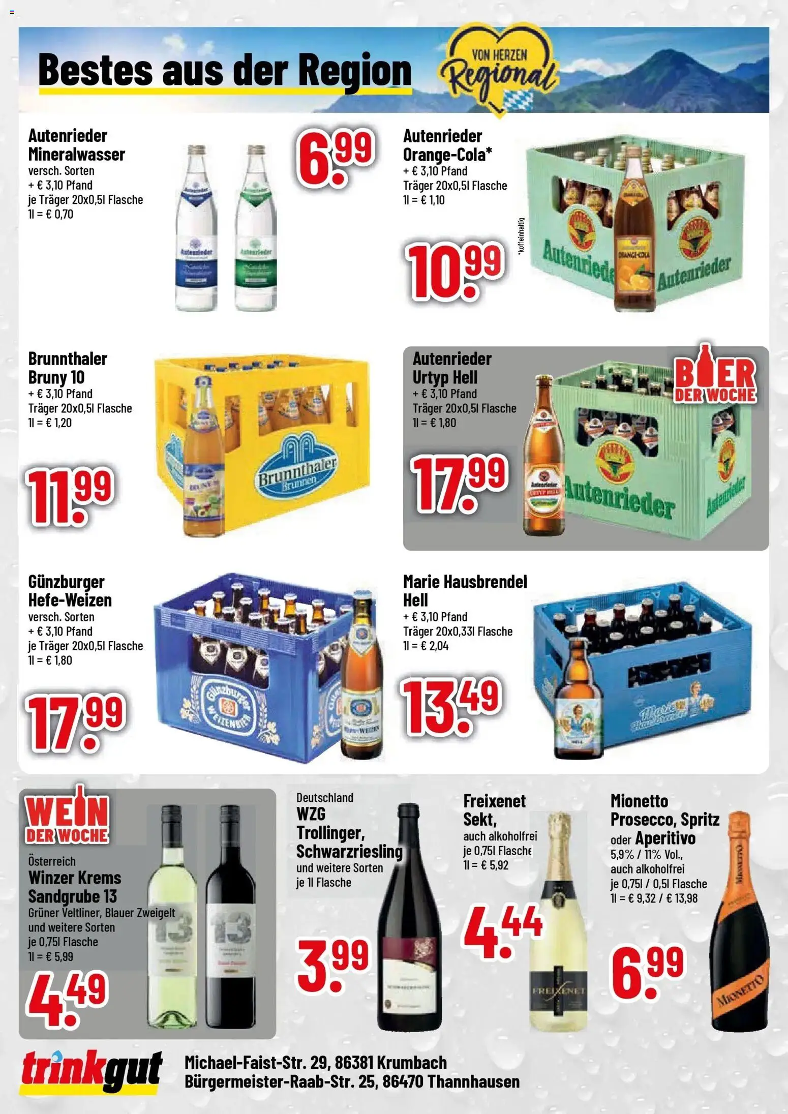 Trinkgut Prospekt Krumbach (ab 24.08.2026) » Angebote online | Seite: 4 | Produkte: Freixenet, Mineralwasser, Wein