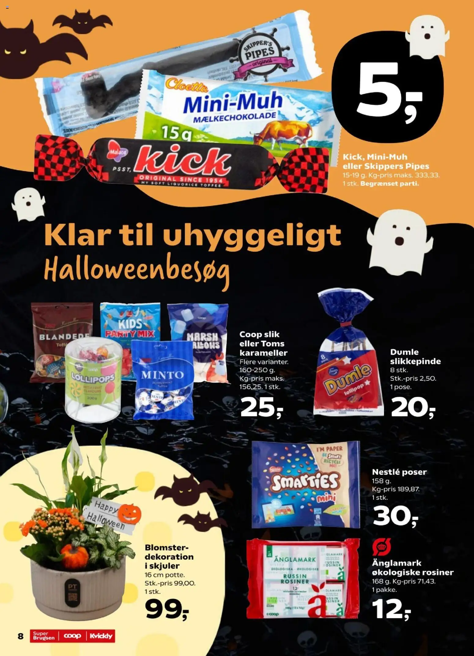 Super Brugsen tilbudsavis – gyldig fra 23/10/2026 | Side: 8 | Produkter: Slik, Rosiner, Karameller