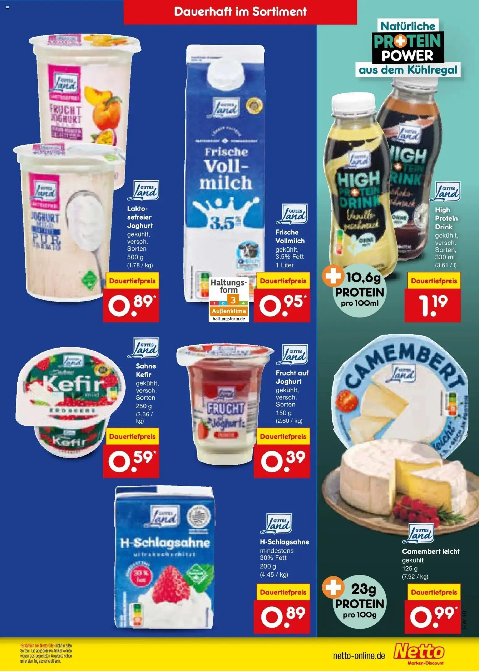 Netto Marken-Discount Prospekt Hamburg – gültig ab 28.09.2026 | Seite: 17 | Produkte: Kefir, Milch, Camembert, Sahne