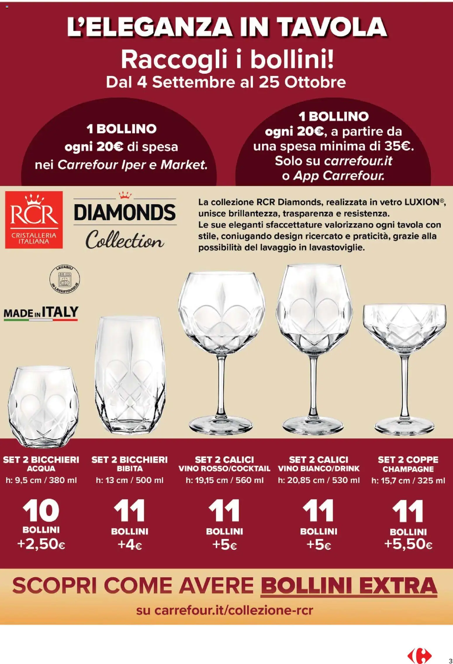 Volantino Carrefour del 04/09/2026 | Pagina: 3 | Prodotti: Acqua, Vino, Champagne, Bibita