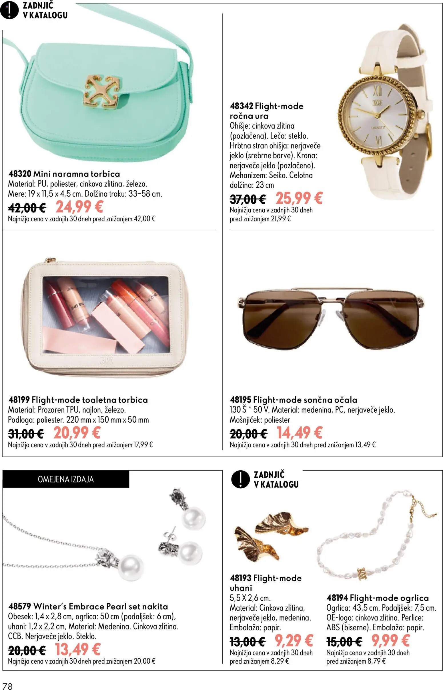Novi Oriflame katalog ponudbe – veljaven od 26.08.2026 | Stran: 78 | Izdelki: Uhani, Leča, Torbica, Ocala