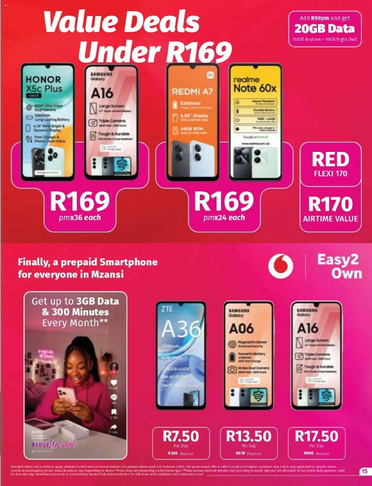 New Vodacom catalogue – valid from 09.06.2026 | Page: 15 | Products: Phone, Smartphone, Camera, Battery