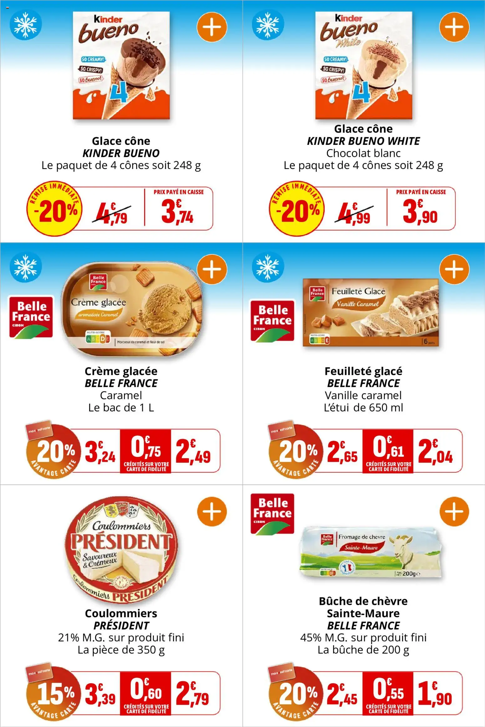 {H1} | Page: 12 | Produits: Fromage de chèvre, Sel, Cônes, Crème