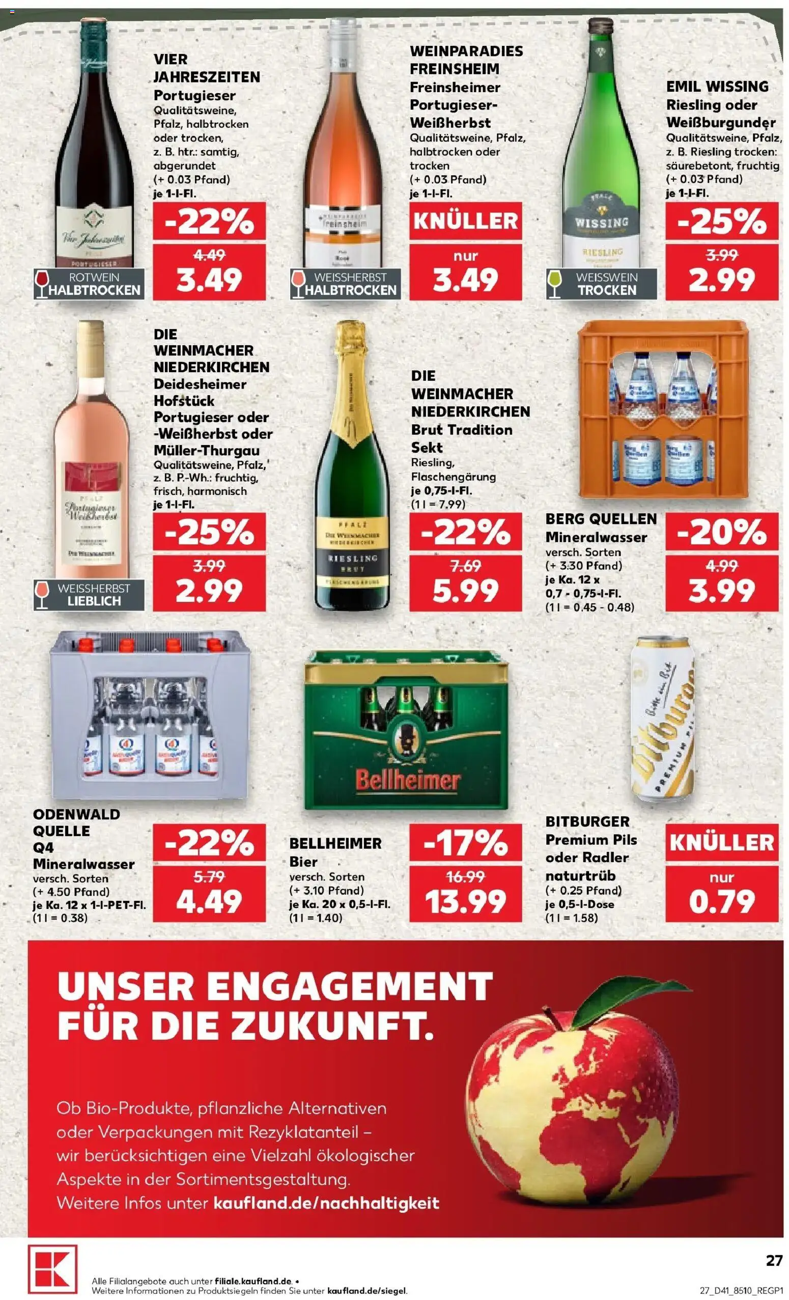Prospekt Kaufland ab 05.10.2026 » Angebote Online zum Blättern | Seite: 37 | Produkte: Bitburger, Bier, Weißwein, Pils