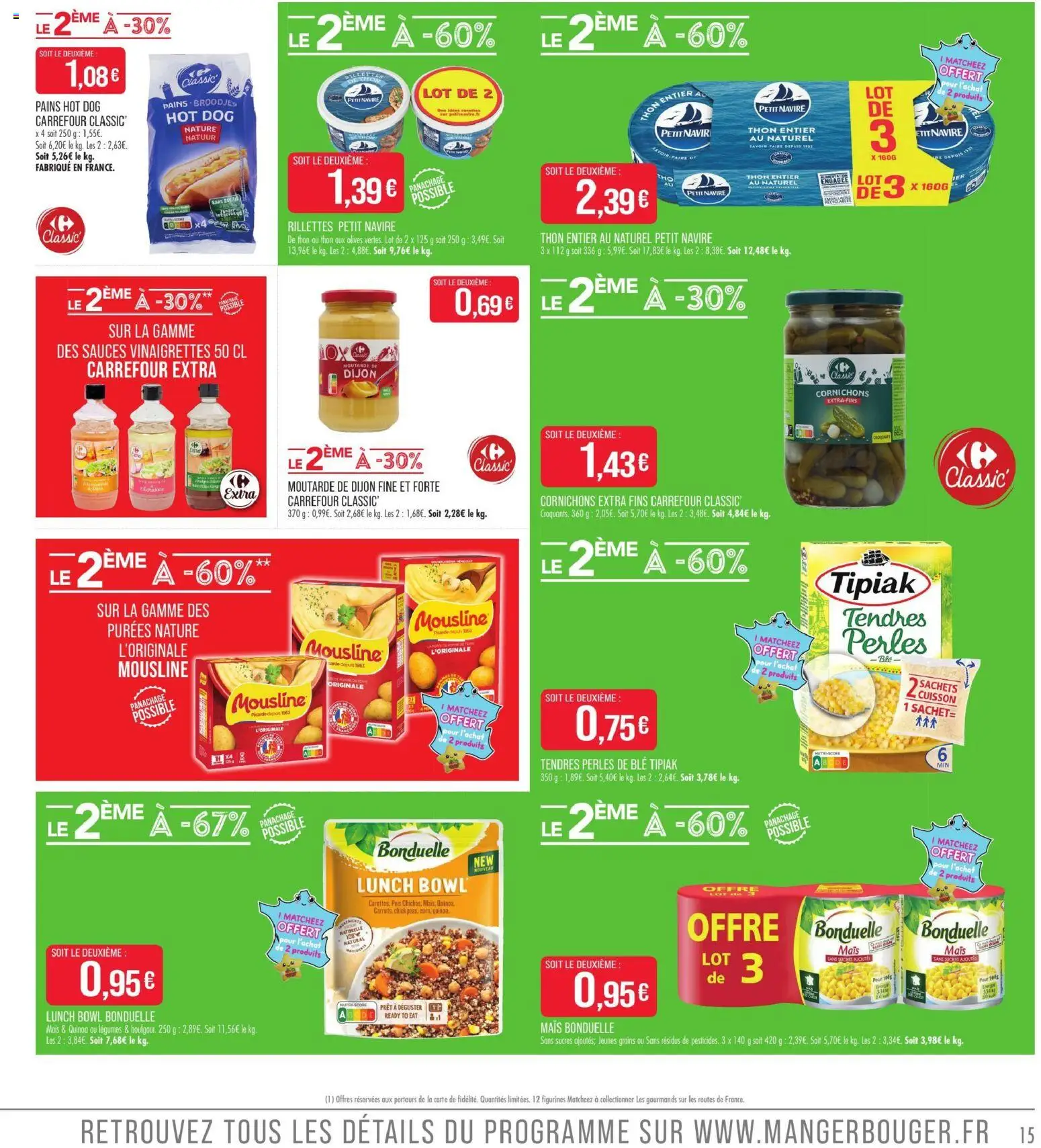 {H1} | Page: 15 | Produits: Olives, Sauces, Thon, Thé