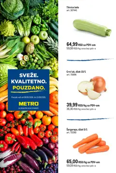 Metro katalog Sveže. Kvalitetno. Pouzdano. - pregled Metro kataloga - važi od 08.09.2026