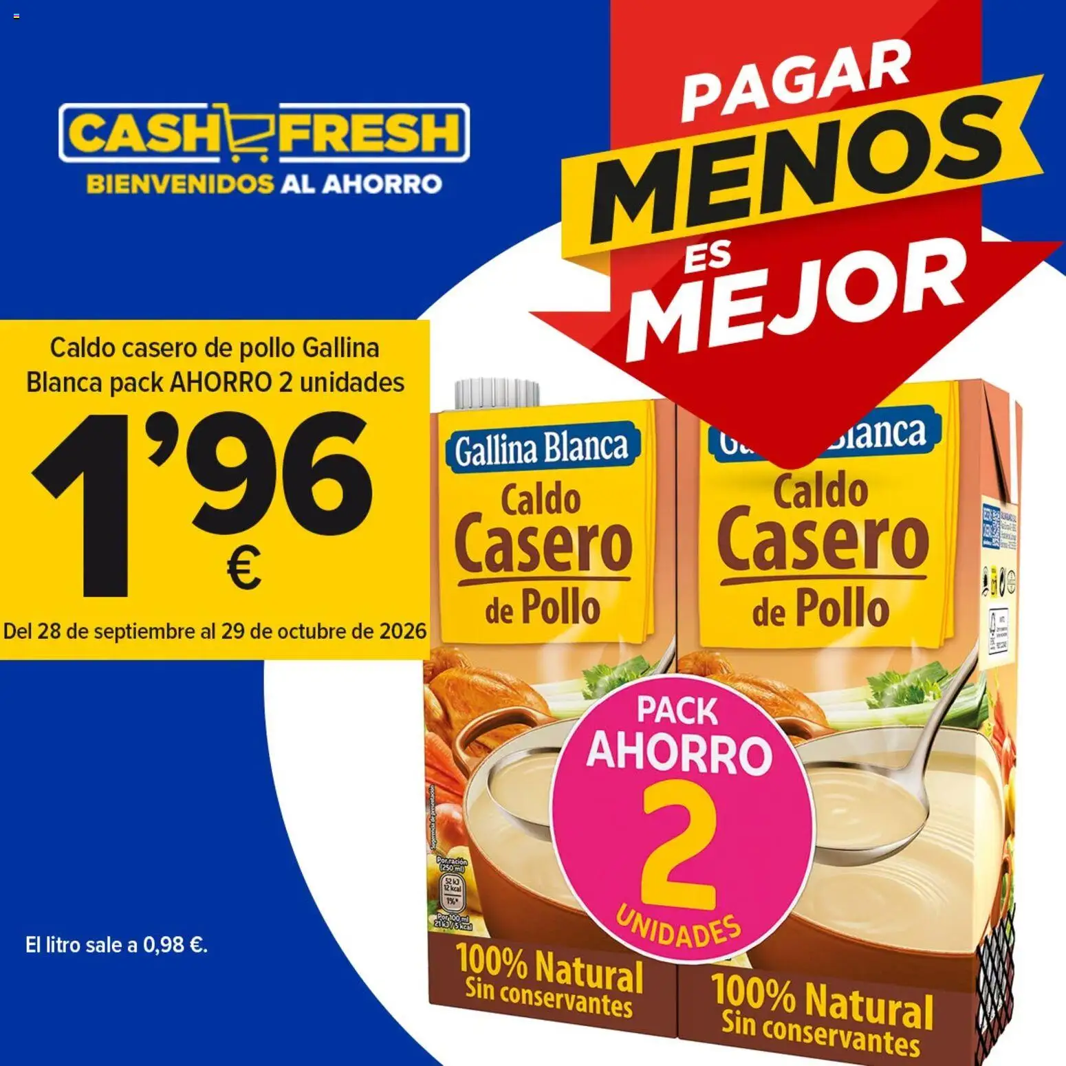 Folleto Cash Fresh - Página 1 - Ofertas válidas hasta el 29 de octubre de 2026