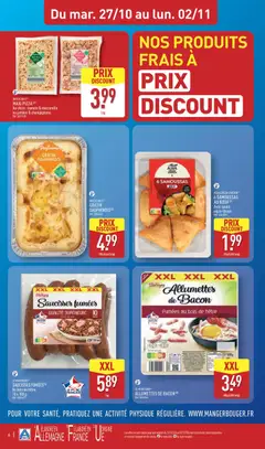 Aldi - Prévisualisation de MAXI PIZZA, Au choix : tomate & mozzarella ou jambon & champignons. valide à partir de 27/10/2026 | Page: 8