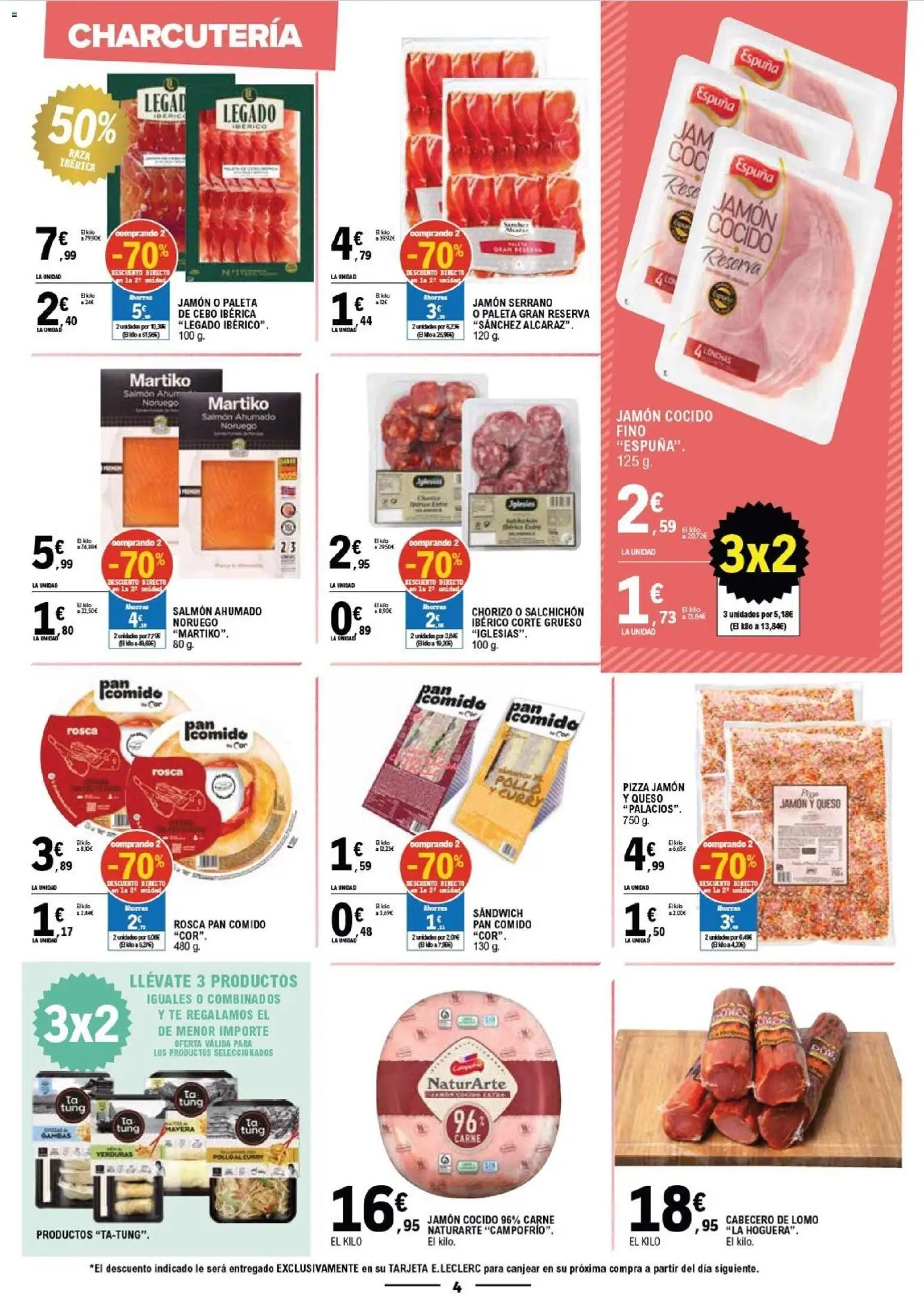 E.Leclerc Vitoria │ válido desde el 19/08/2026 | Página: 4 | Productos: Queso, Lomo, Jamón cocido, Carne